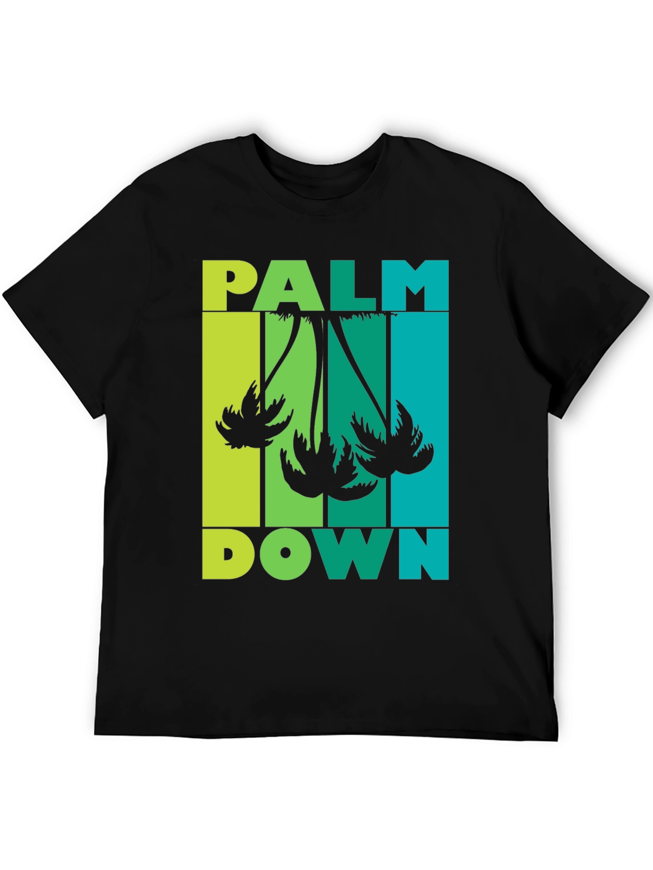 Black Palm Down Graphic Tee - Tropical Vibes view 5