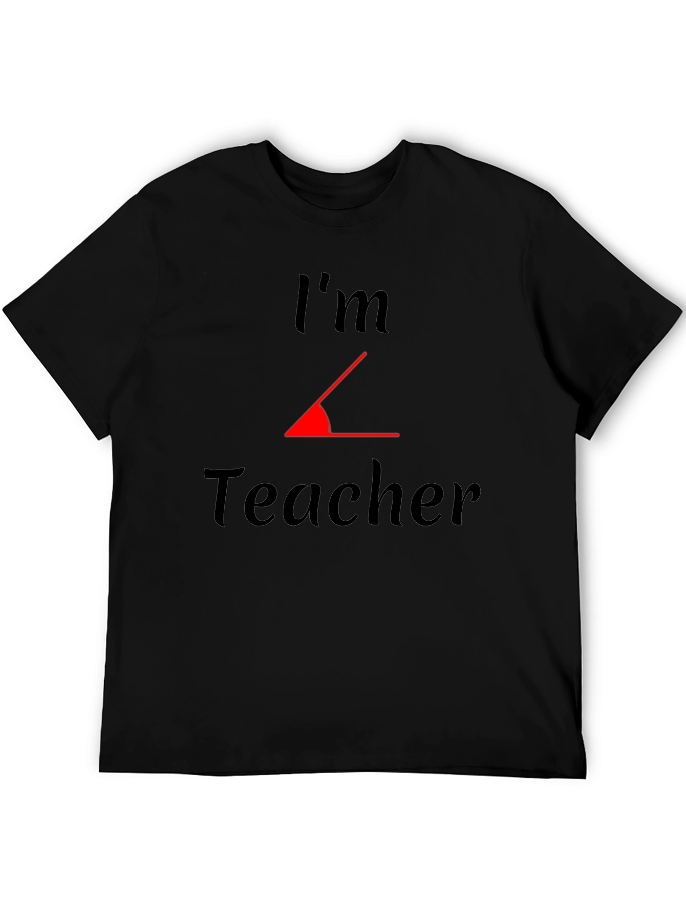 Black I'm Acute Teacher Black T-Shirt view 5