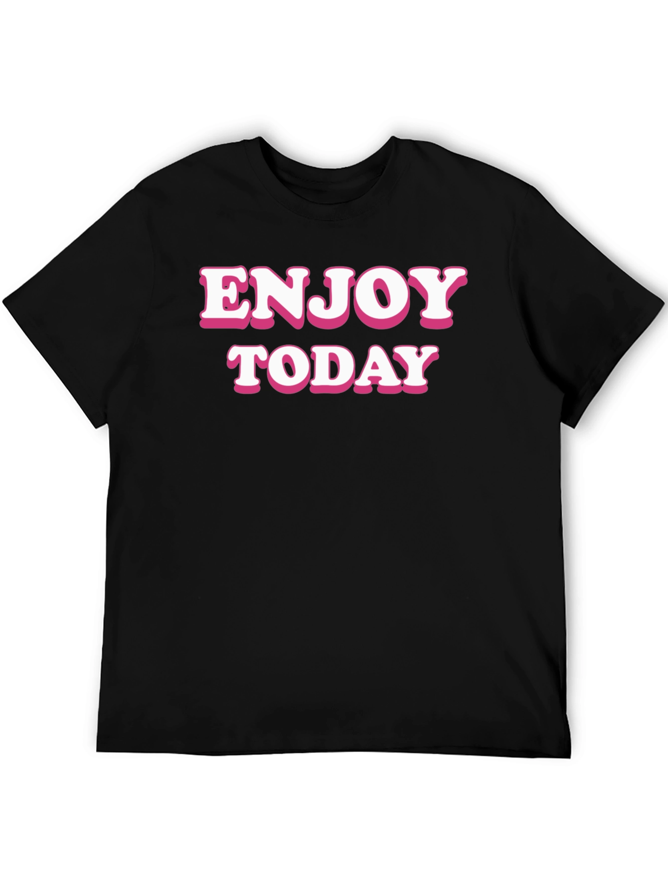 Black Enjoy Today Black Graphic Tee view 5