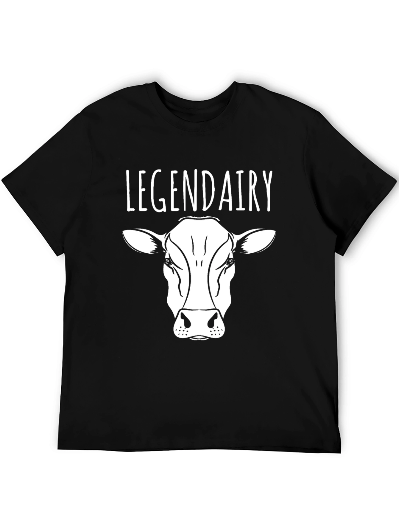 Black Legendairy Cow Graphic Black T-Shirt view 5