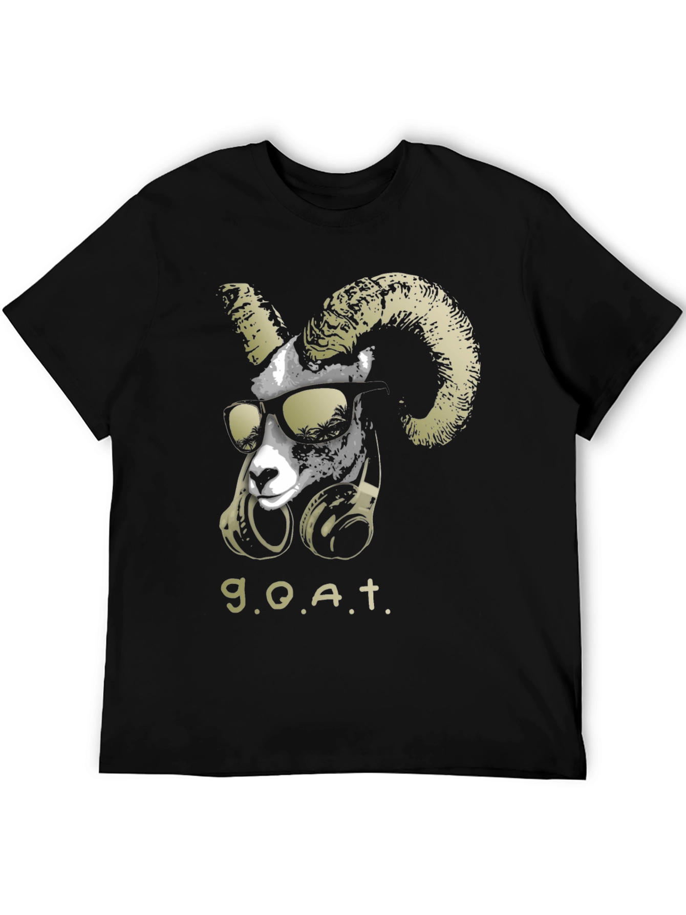 Black GOAT Graphic T-Shirt - Cool Animal Tee view 5