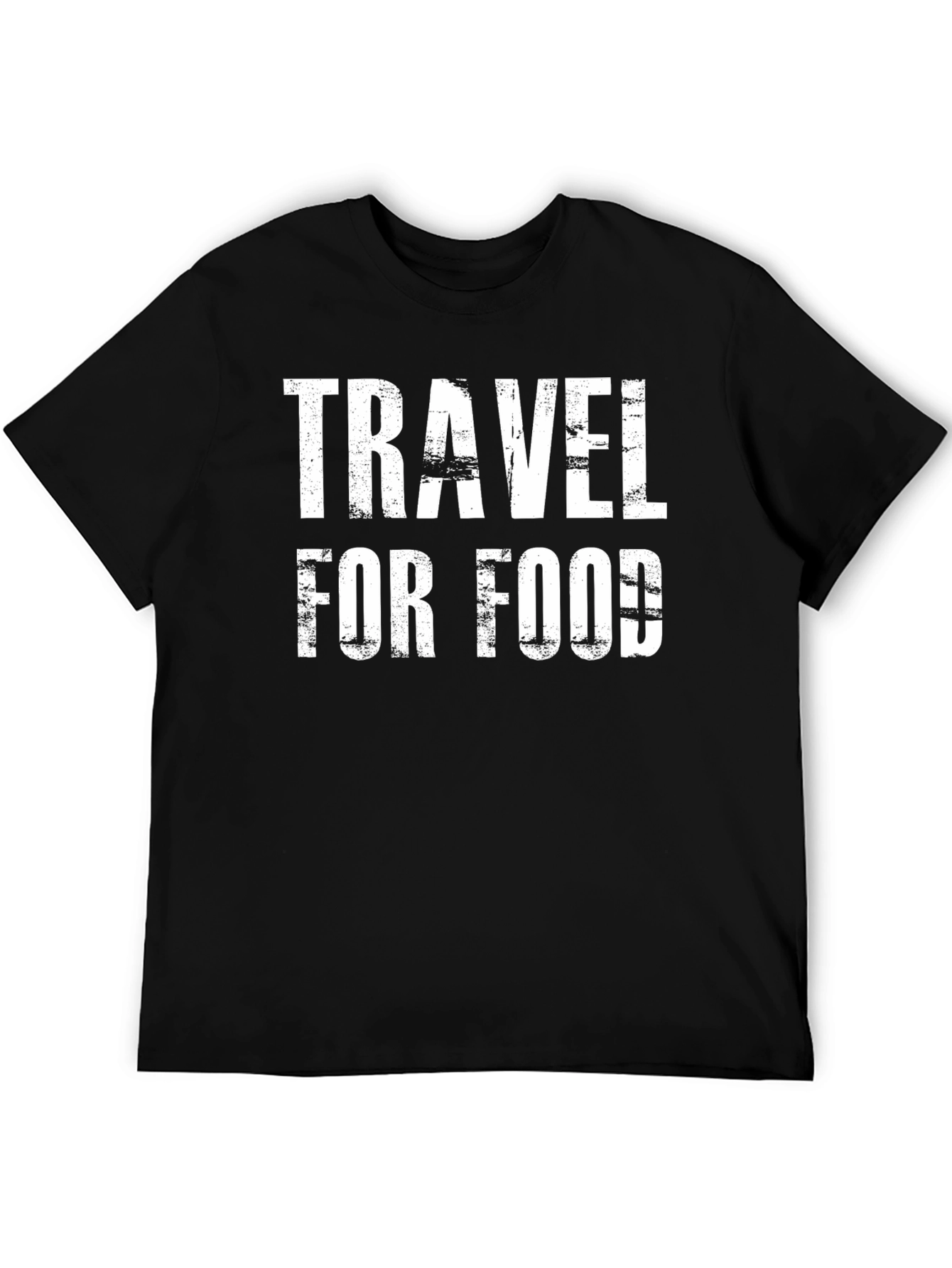 Black Travel for Food Black T-Shirt view 5