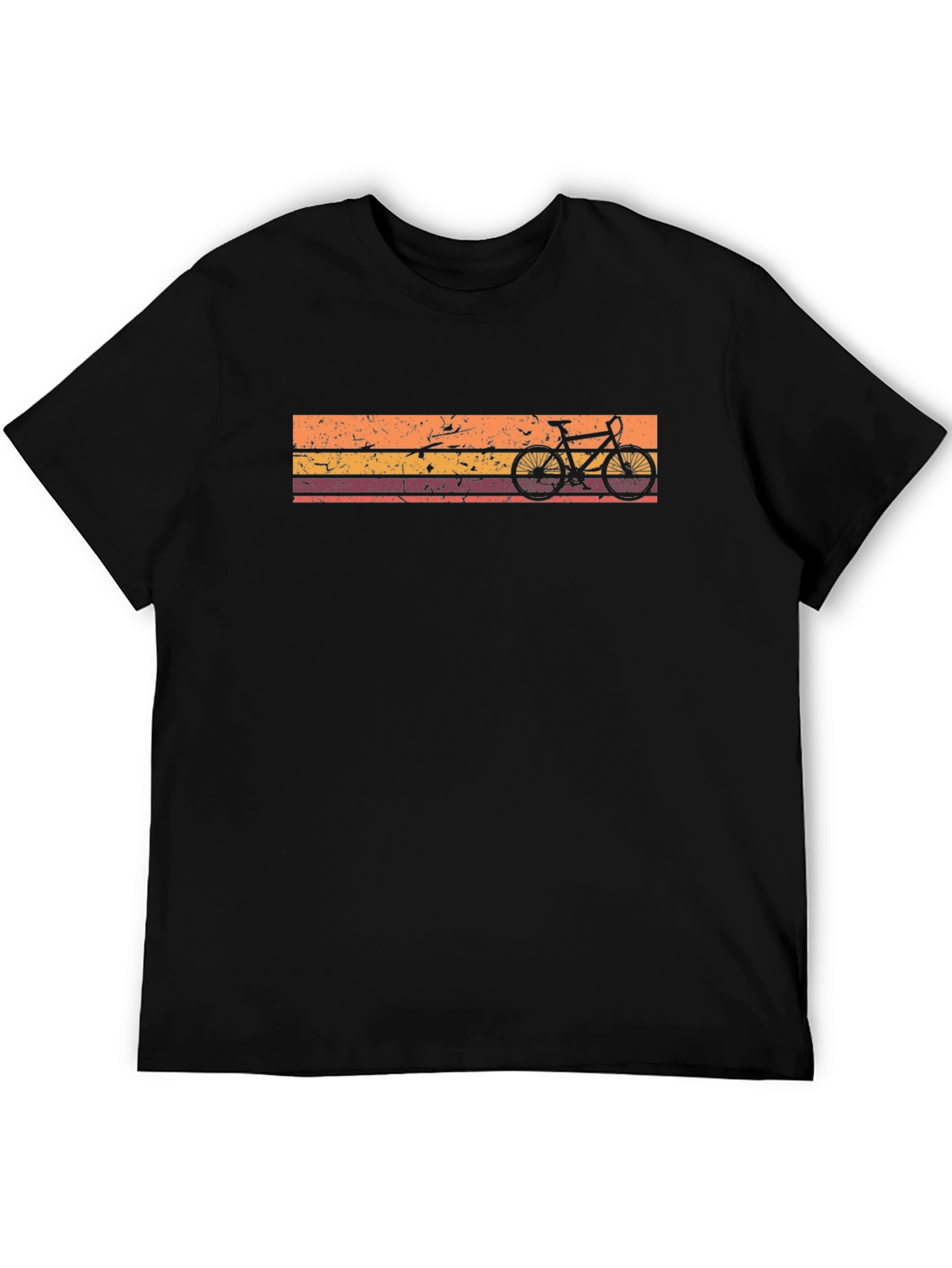 Black Retro Bicycle Graphic Tee - Vintage Style Shirt view 5