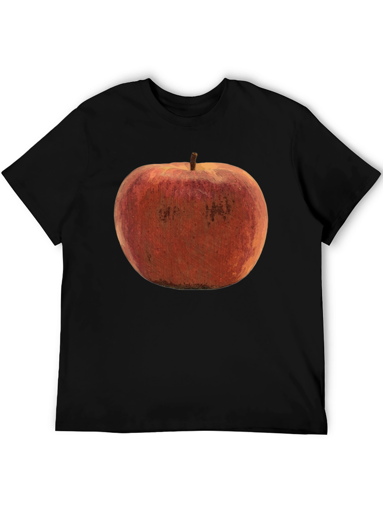 Black Apple Graphic Black T-Shirt view 5