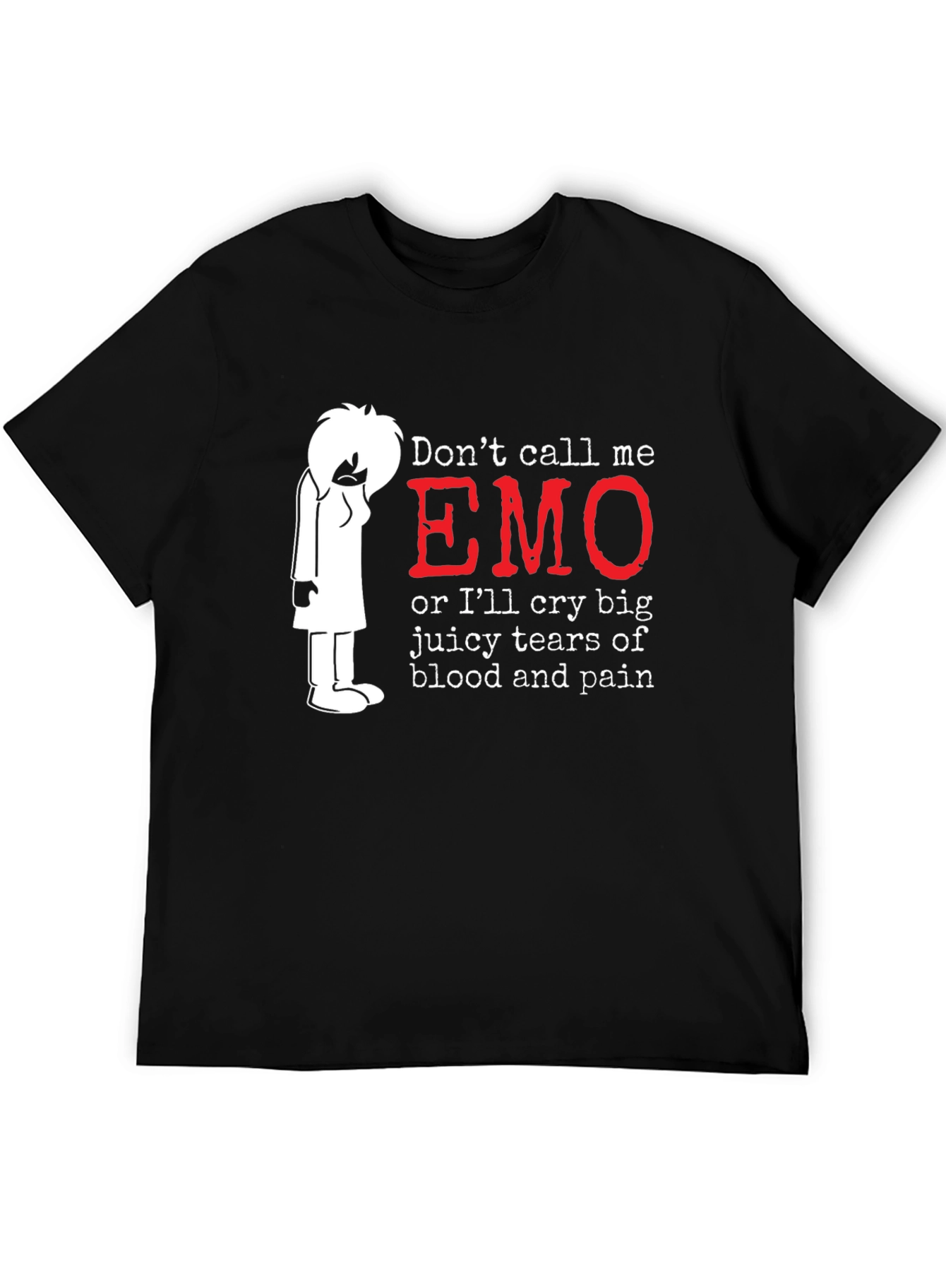 Black Emo T-Shirt: Don't Call Me Emo! view 5
