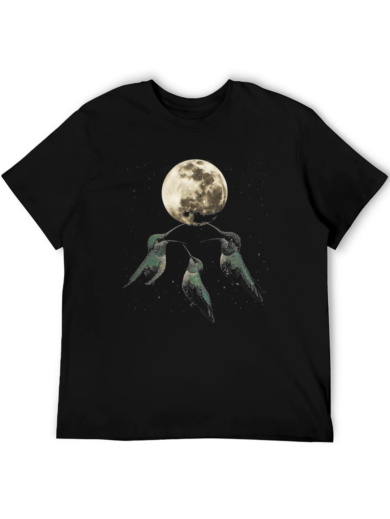 Black Hummingbird Moon Graphic Tee view 5