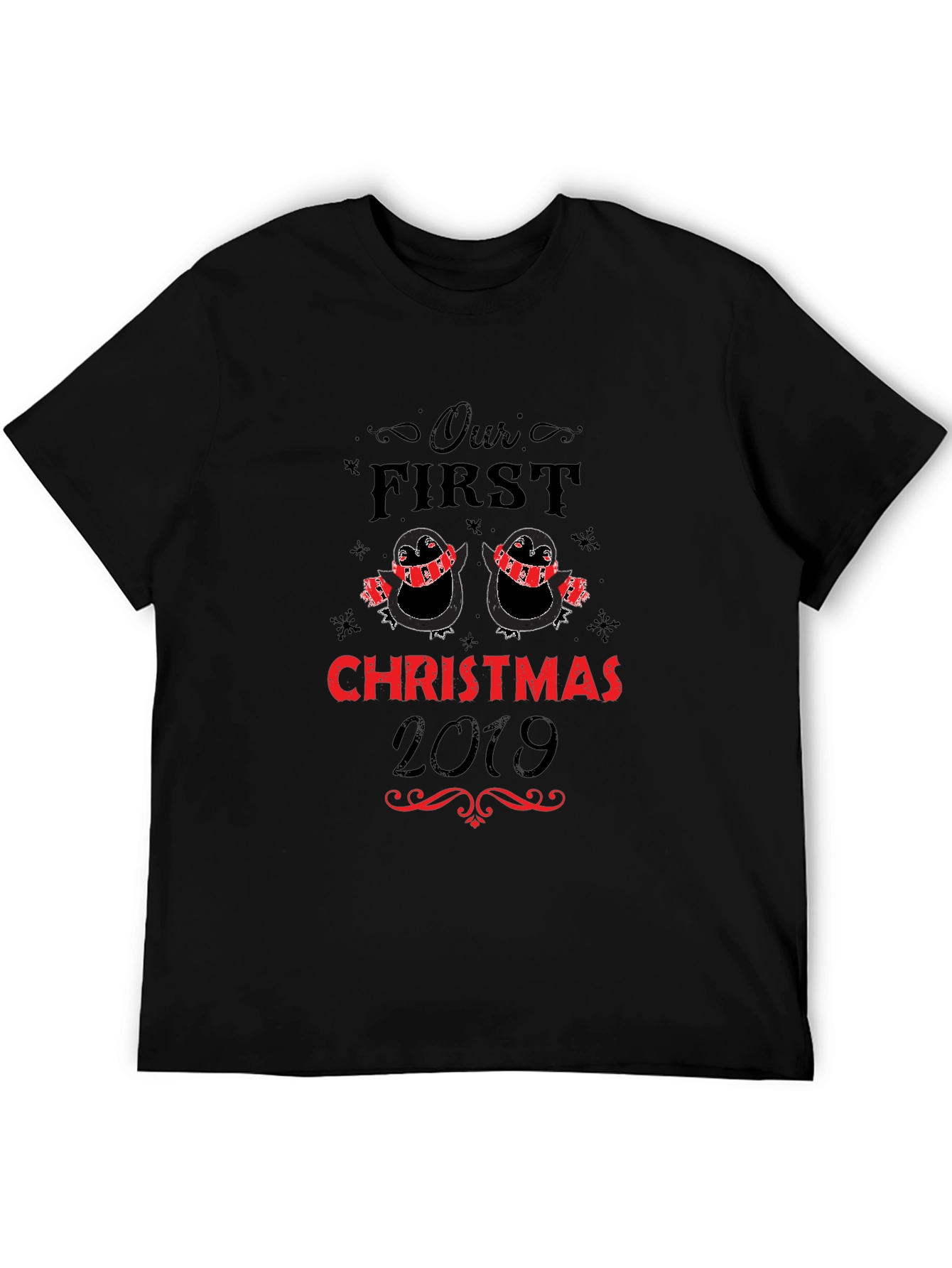 Our First Christmas 2019 Penguin Couple T-Shirt - 5