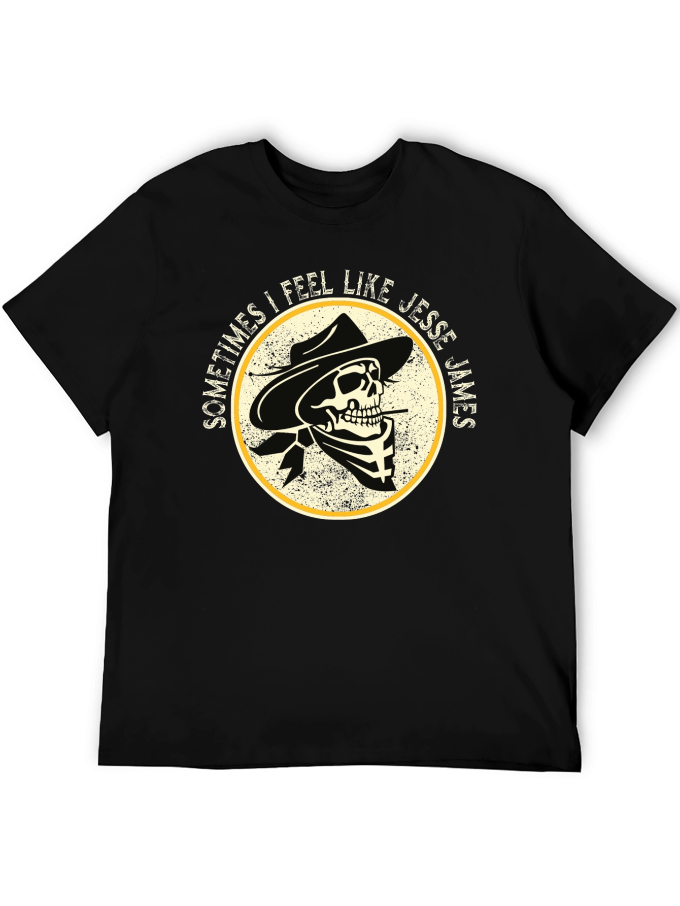 Black Jesse James Skeleton Cowboy Graphic Tee view 5
