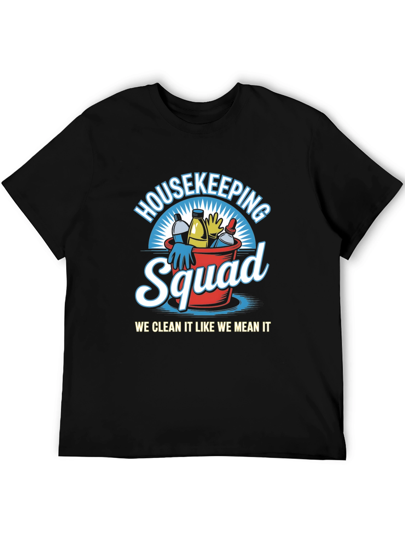 Black Housekeeping Squad Graphic T-Shirt view 5