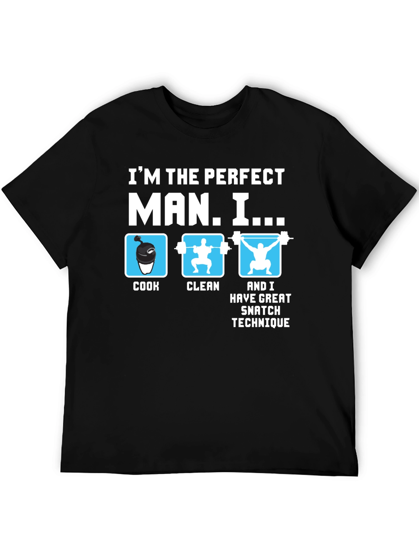 Black Perfect Man Graphic Tee view 5