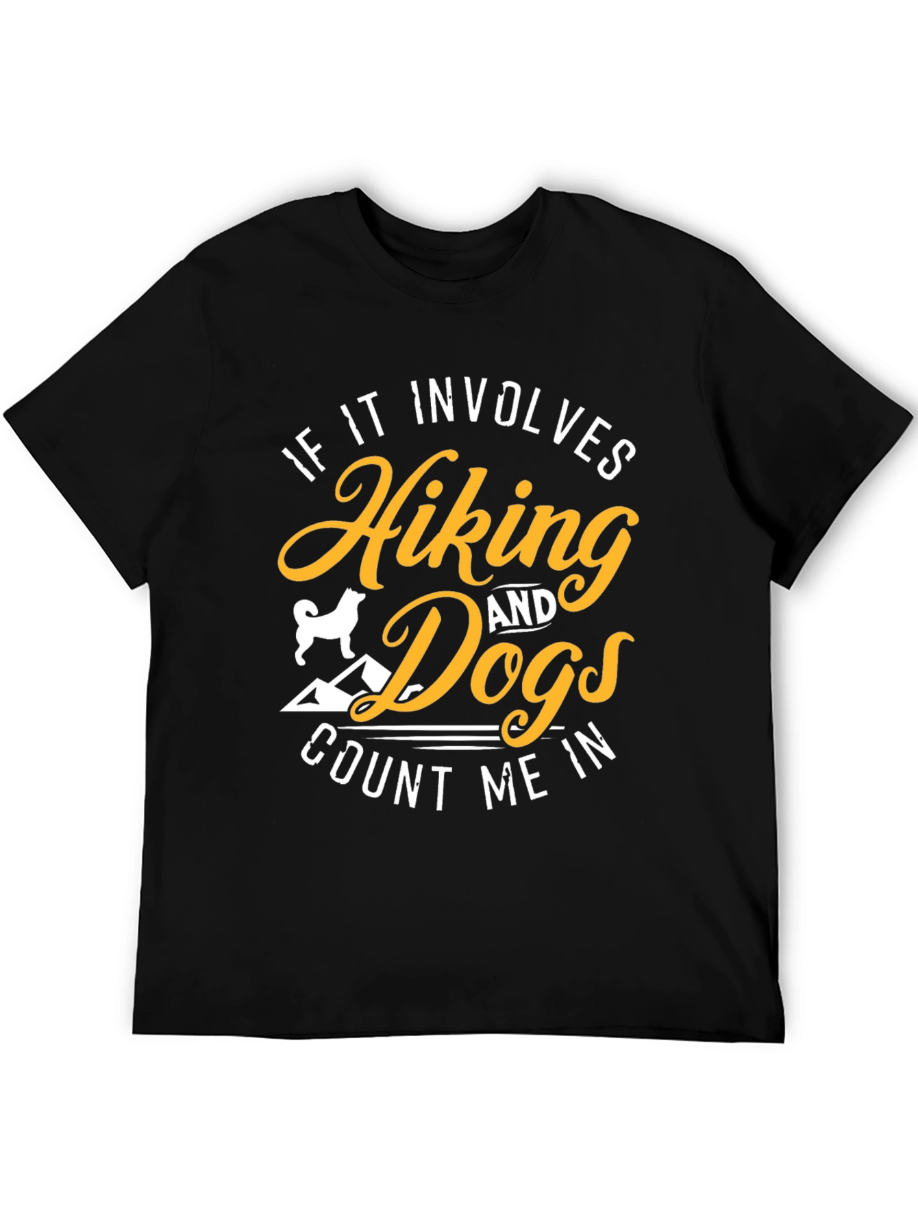 Black Hiking & Dogs T-Shirt - Count Me In view 5