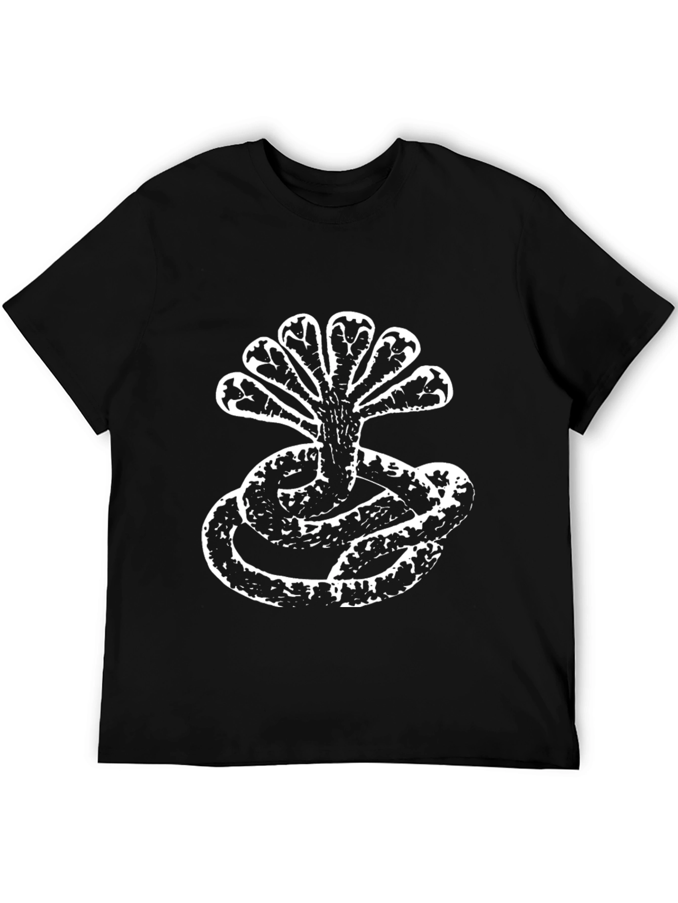 Black Stylized Cobra T-Shirt view 5