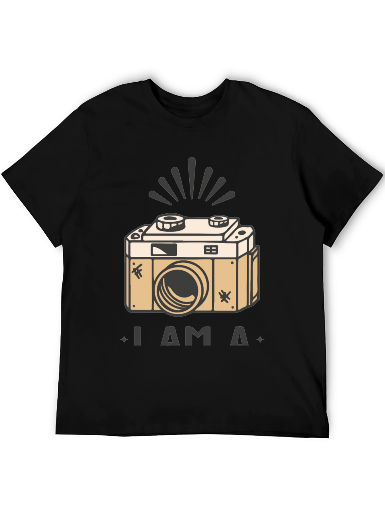 Black Vintage Camera T-Shirt - "I am a Camera" view 5