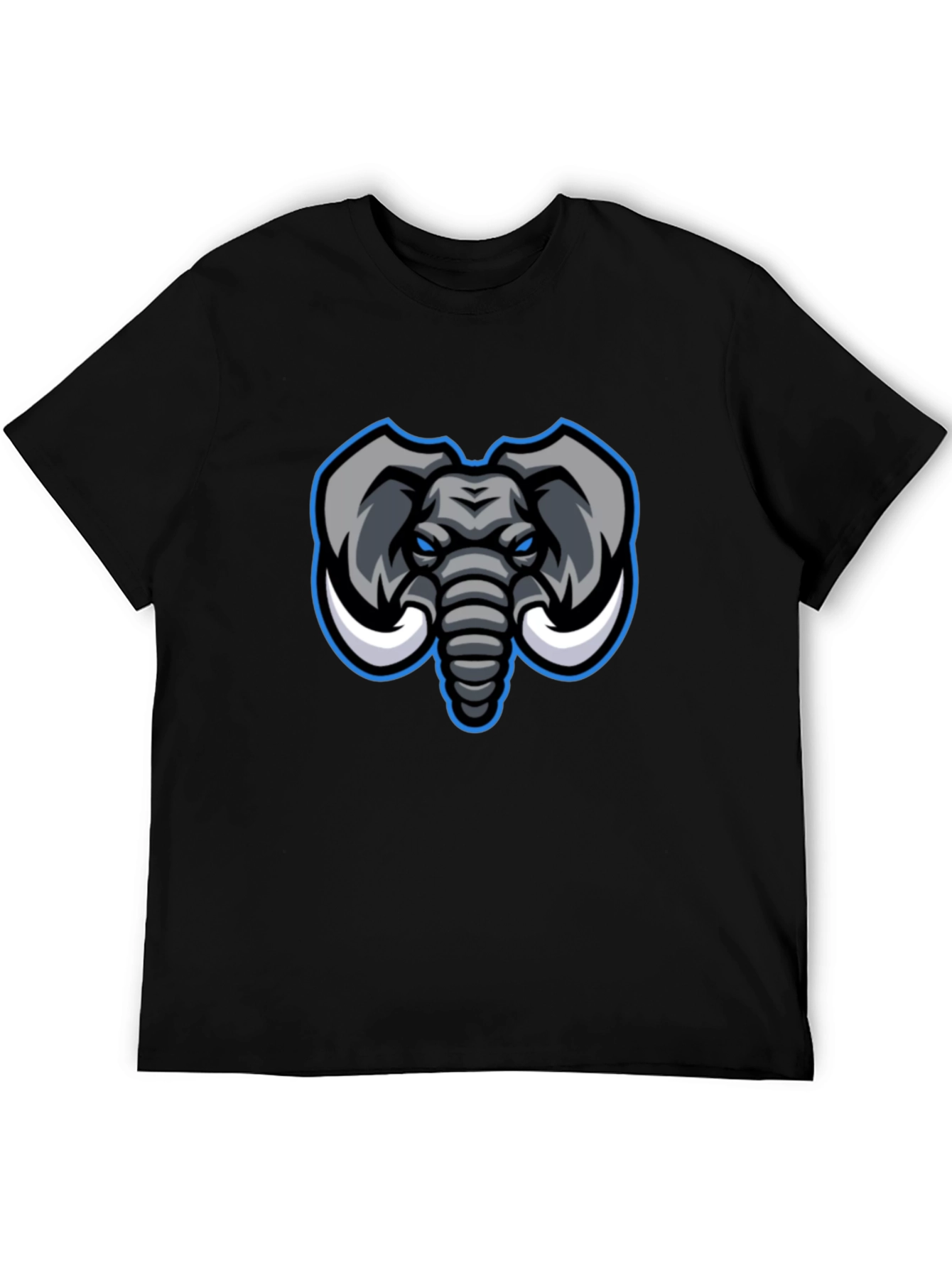 Black Elephant Graphic Black T-Shirt view 5