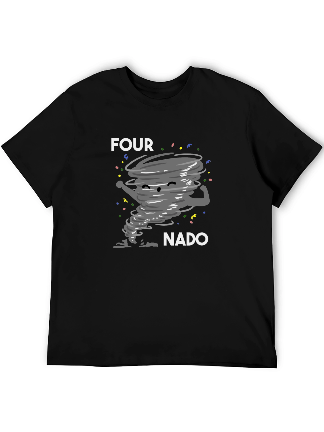 Black Fournado Graphic Tee - Fun & Stylish Black T-Shirt view 5