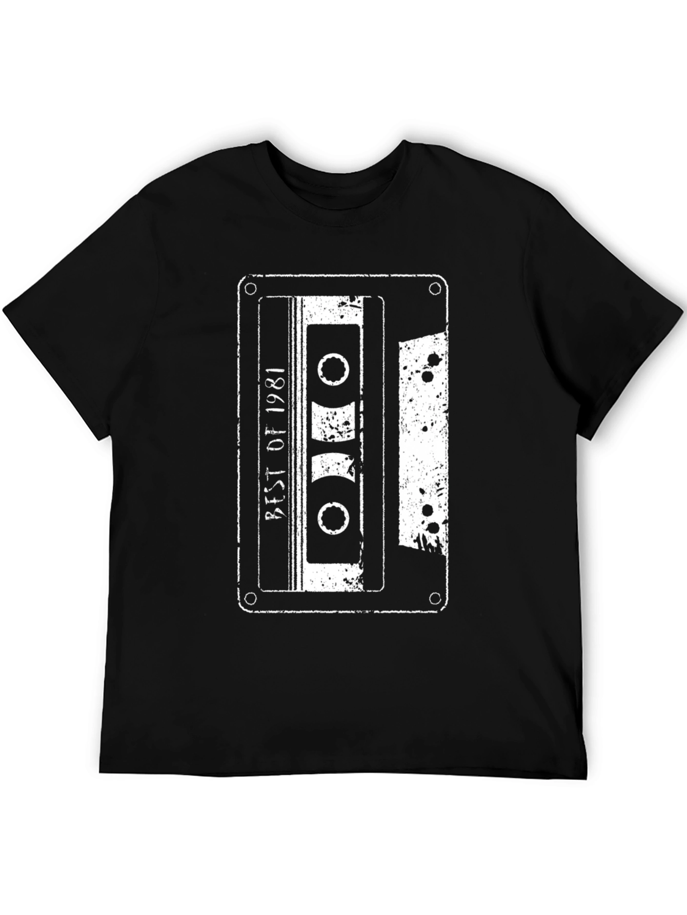 Black Vintage Cassette Tape Black Graphic Tee view 5