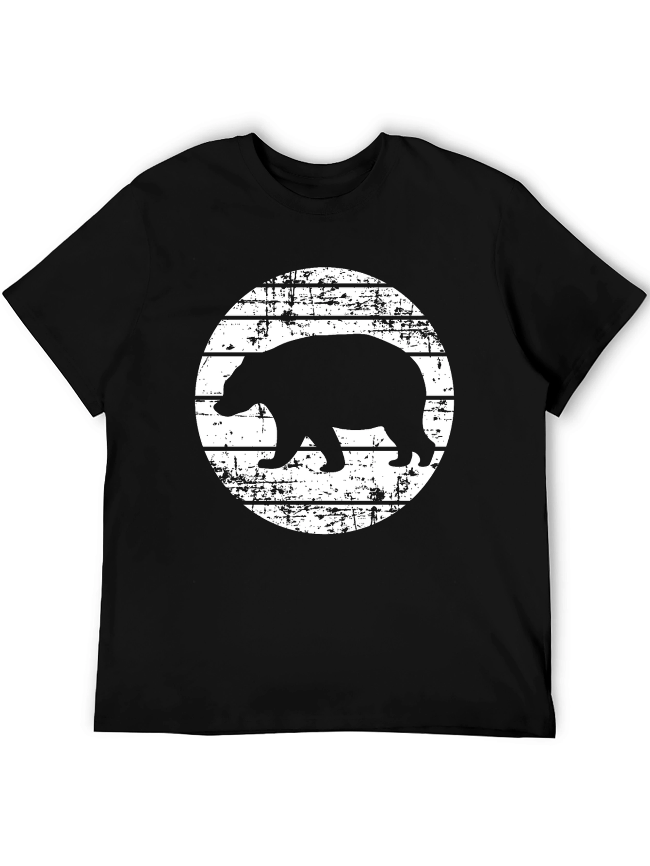 Black Bear Silhouette Graphic Tee - Black view 5