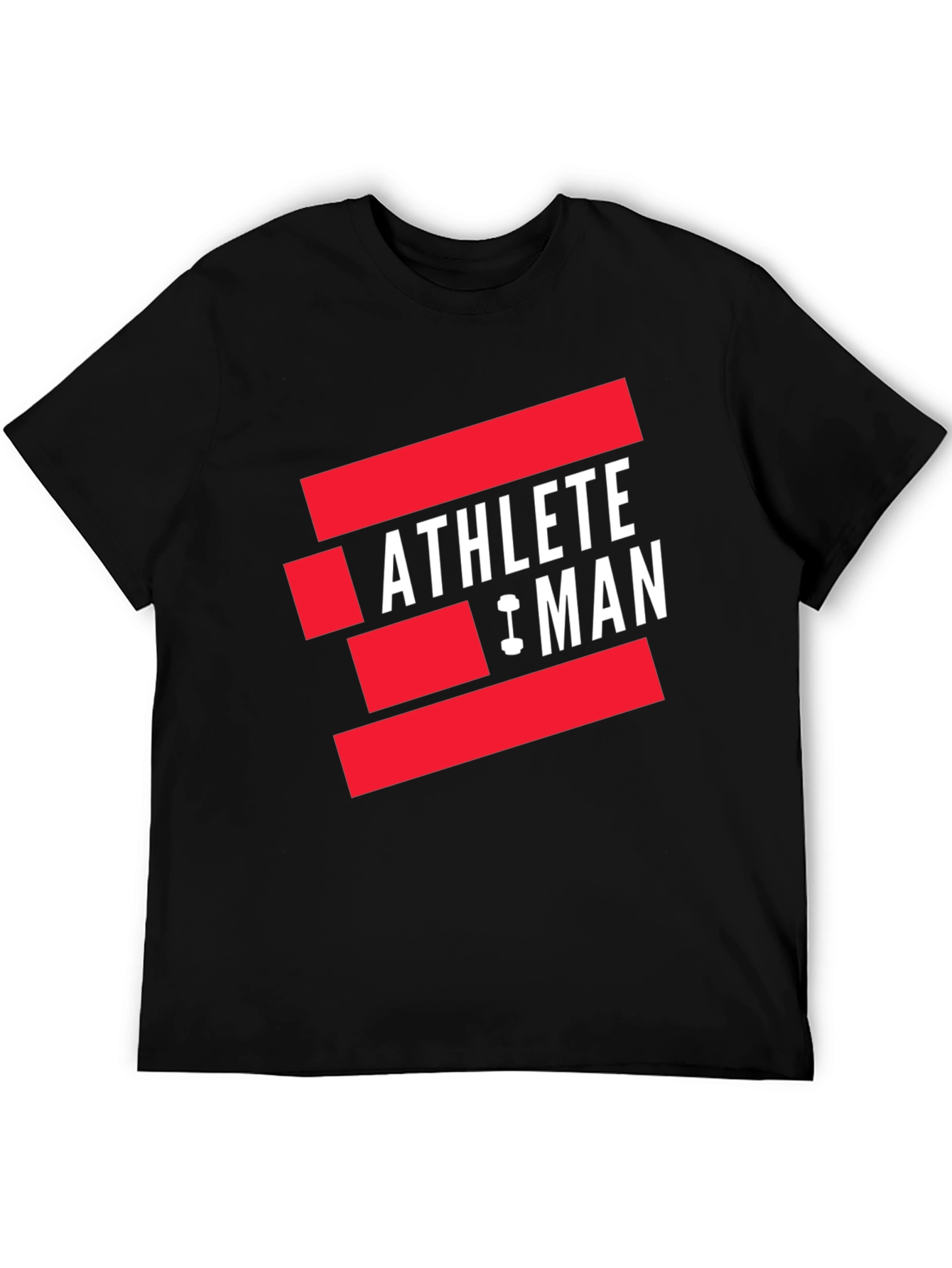Black Athlete Man Graphic T-Shirt - Black view 5