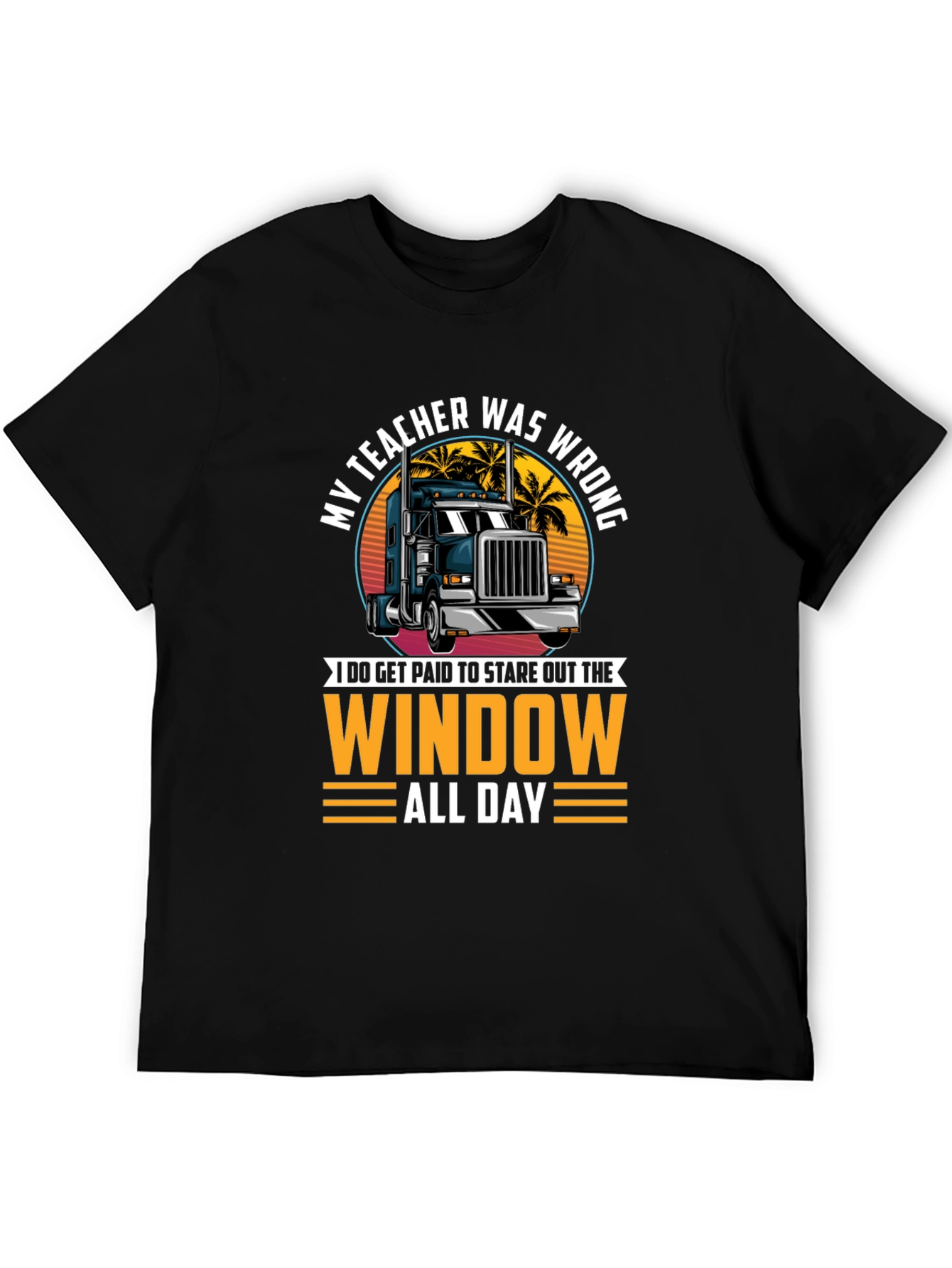 Black My Teacher Was Wrong Trucker T-Shirt view 5
