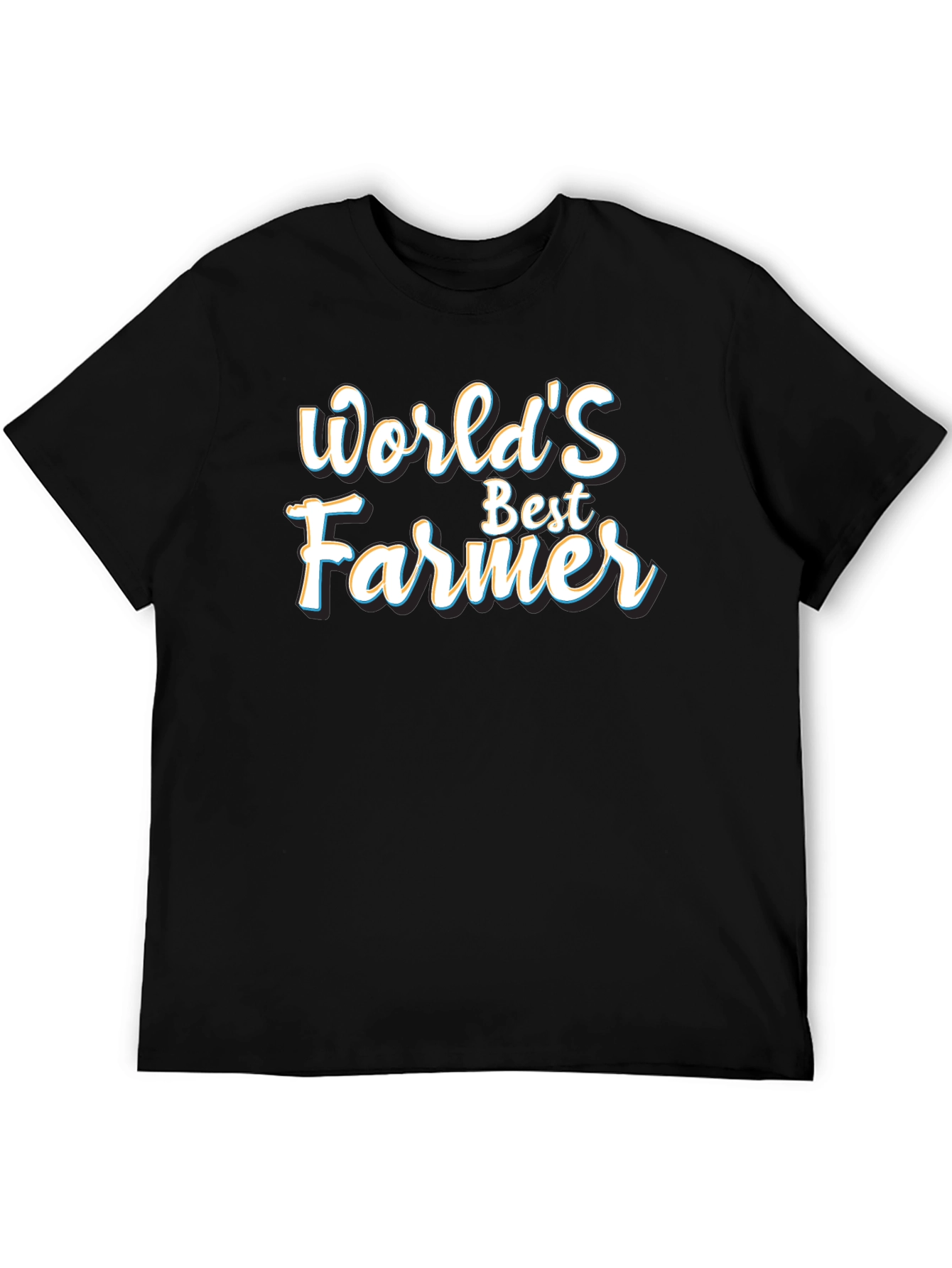 Black World's Best Farmer Black Graphic T-Shirt view 5