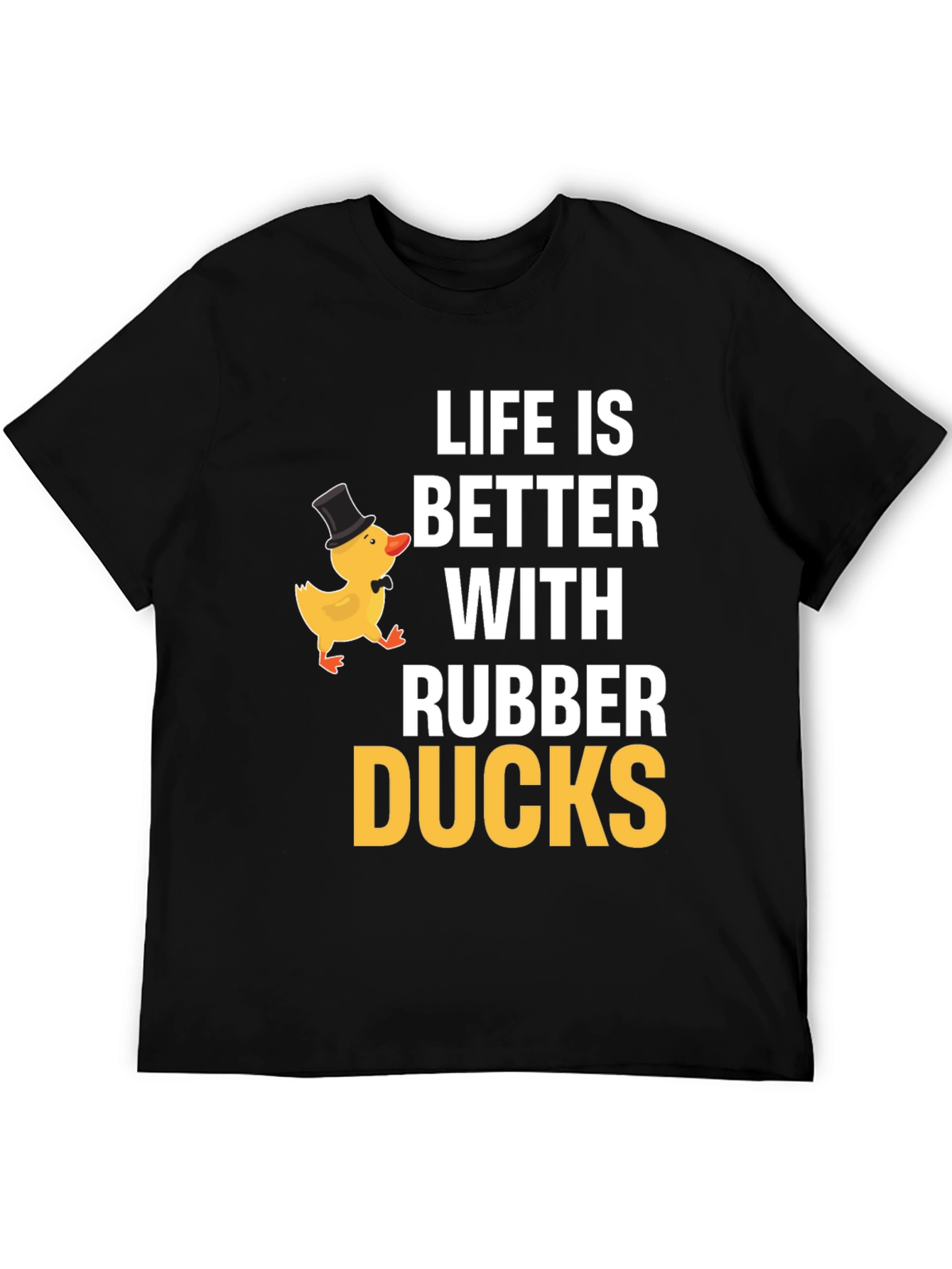 Black Life is Better With Rubber Ducks - Graphic T-Shirt view 5