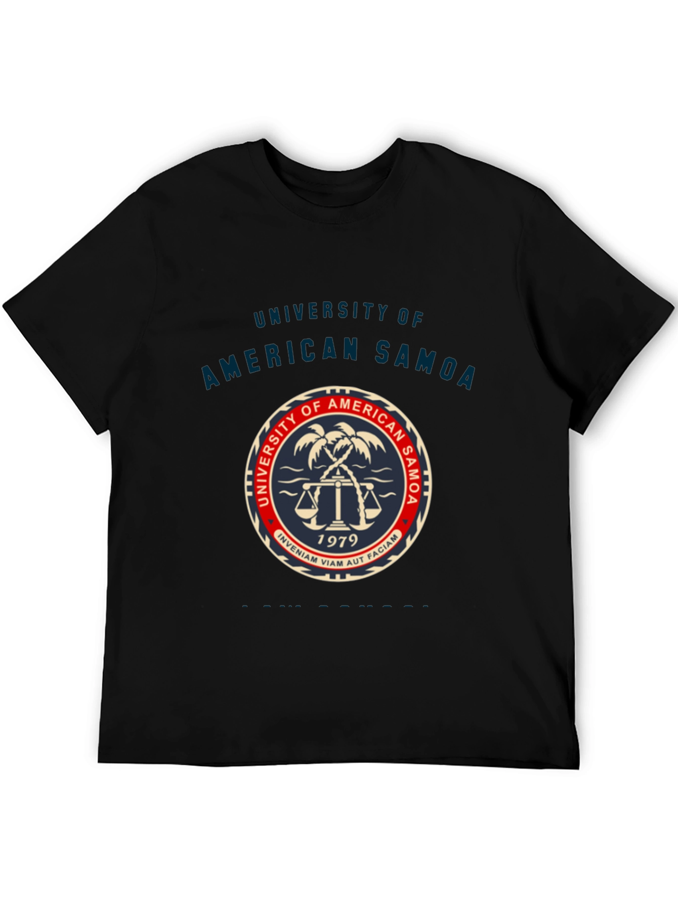 Black University of American Samoa Novelty T-Shirt view 5