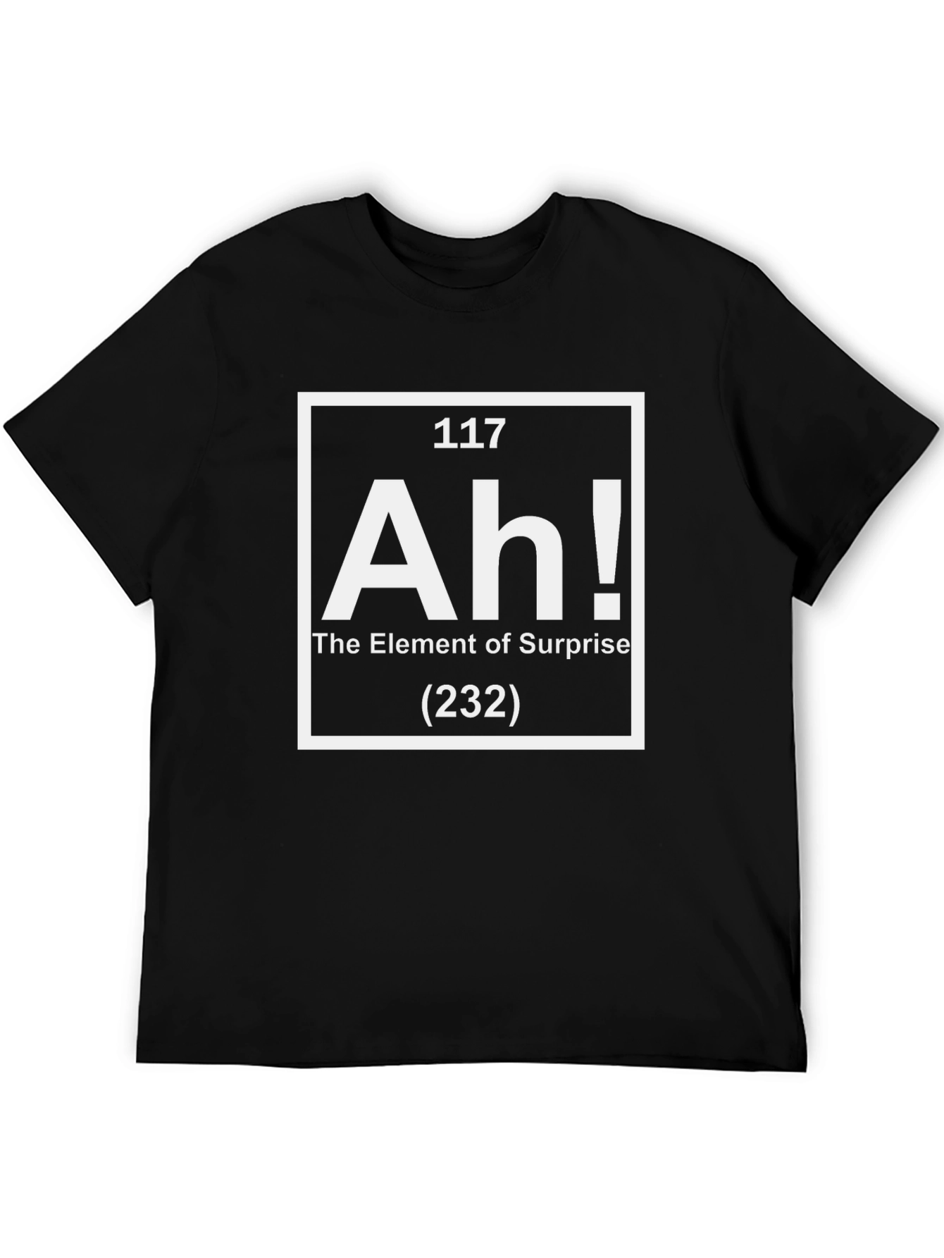 Black Element of Surprise T-Shirt - Funny Periodic Table Tee view 5