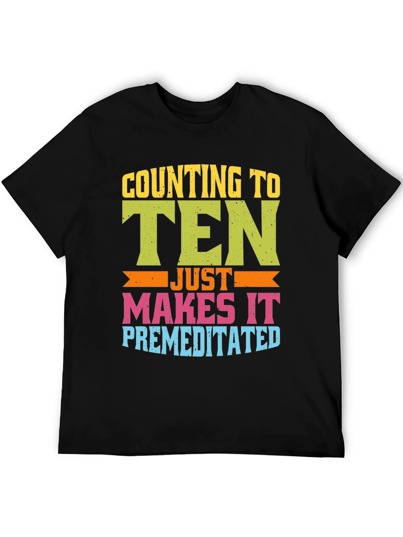 Black Counting to Ten Premeditated T-Shirt view 5