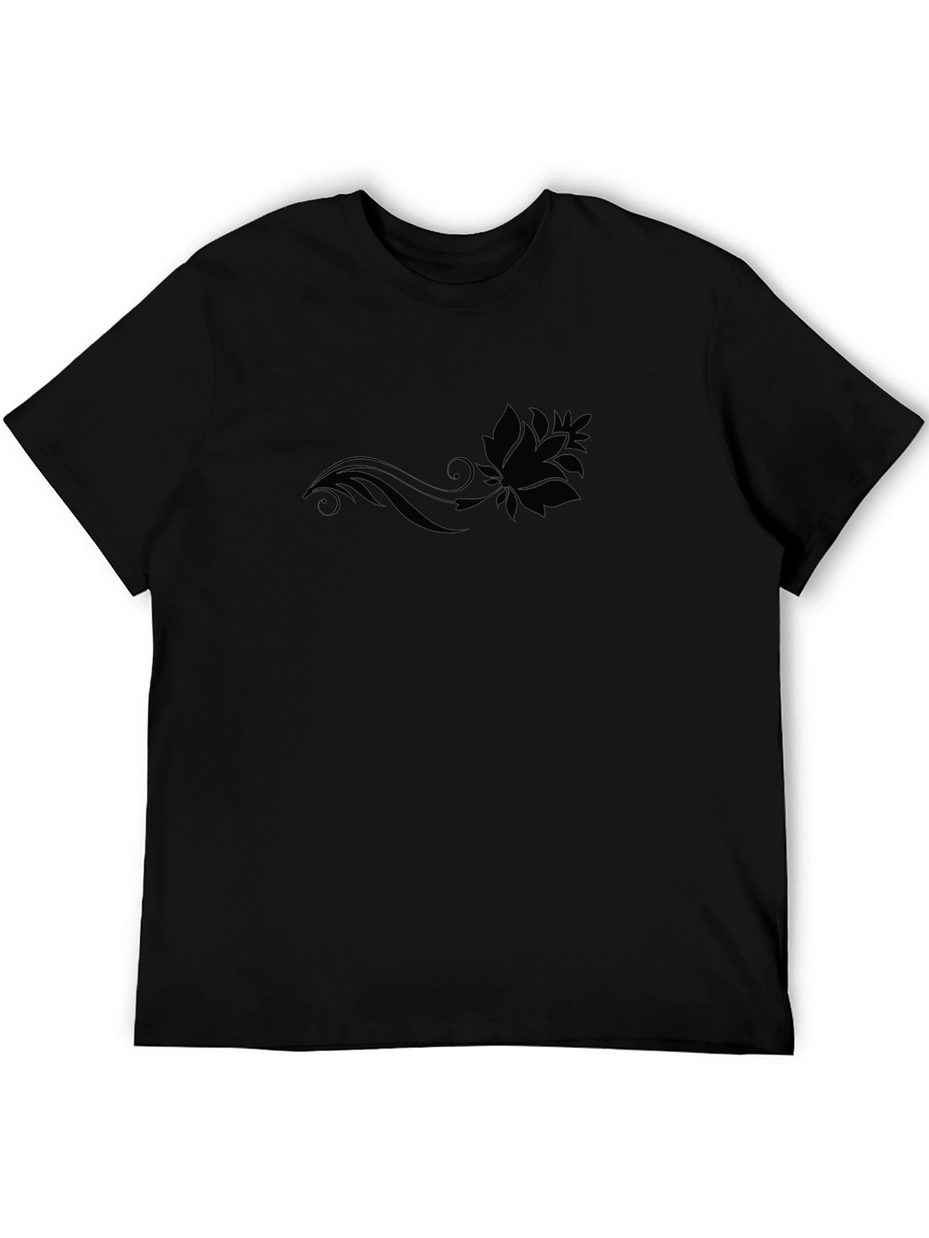 Black Black Graphic Tee - Lotus Design view 5
