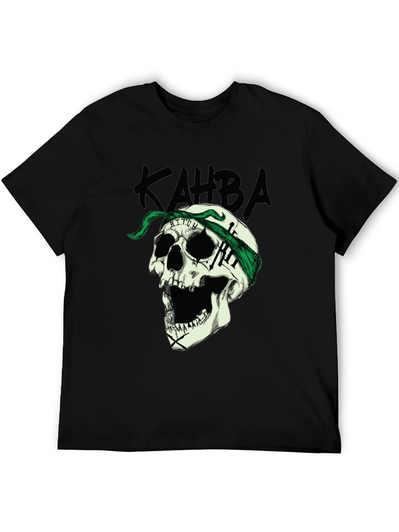Black Skull Graphic Print Tee - Edgy Style view 5