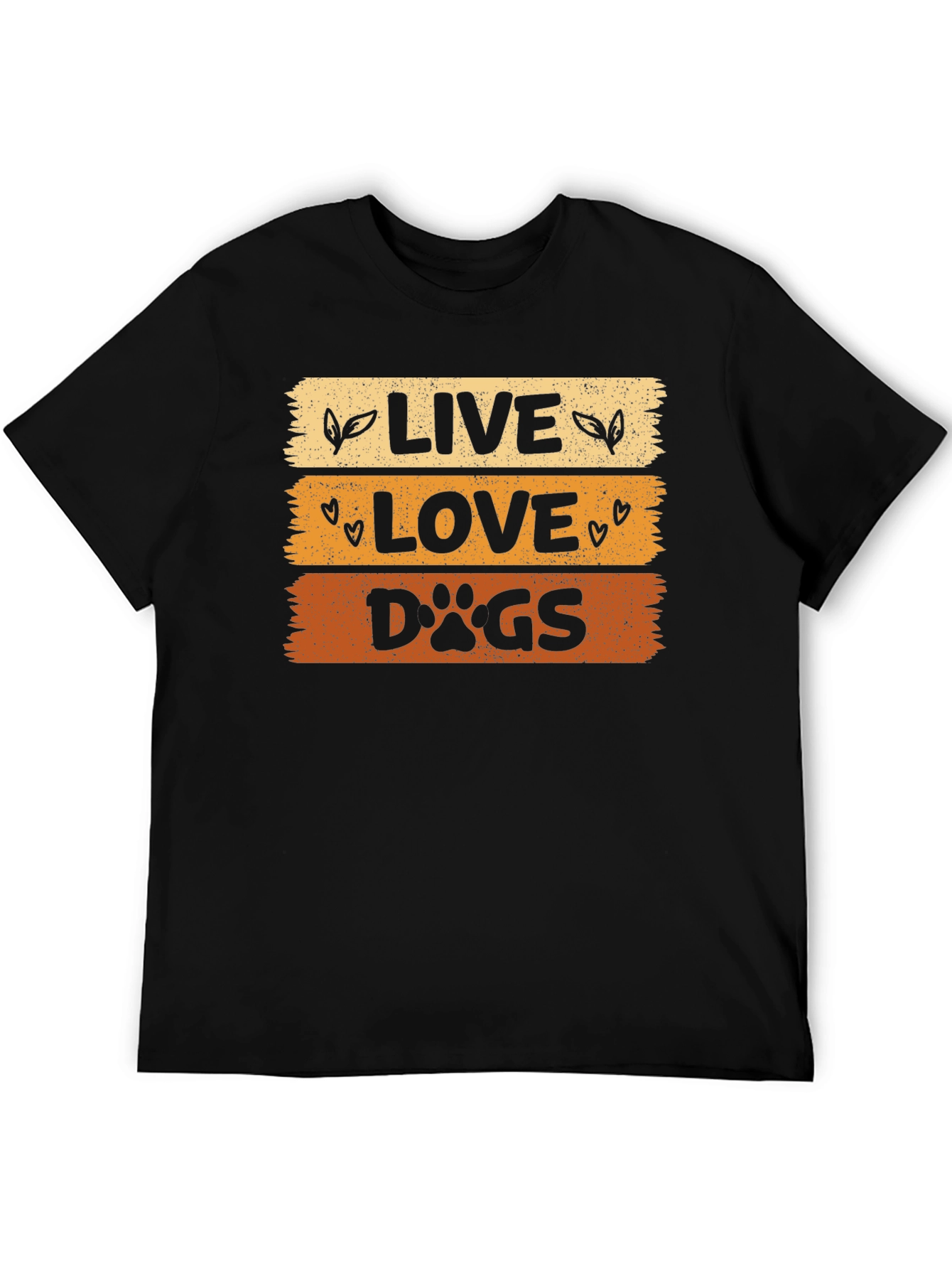 Black Live Love Dogs T-Shirt - Stylish Pet Lover Tee view 5