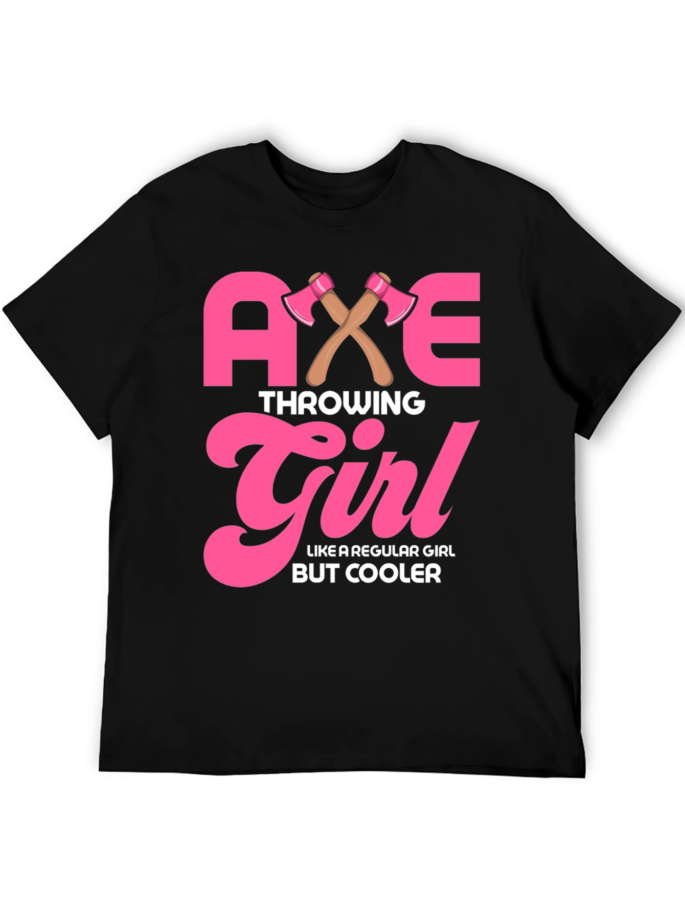 Black Axe Throwing Girl Graphic T-Shirt view 5