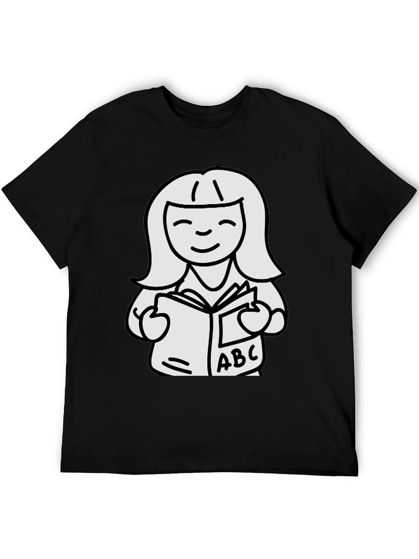 Black Bookworm Graphic Tee - Black Cotton Unisex view 5