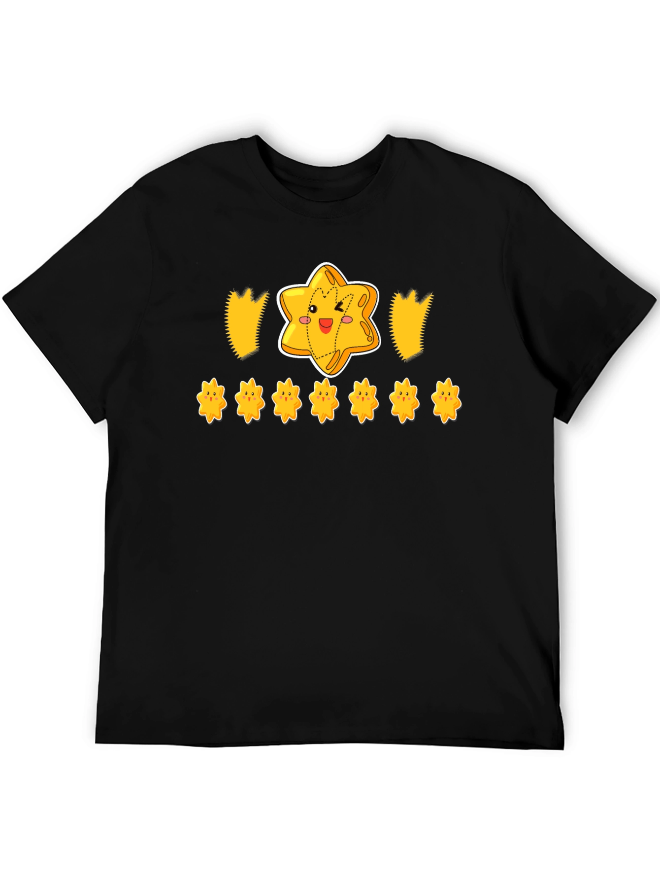 Black Kawaii Star T-Shirt - Cute Cartoon Style view 5