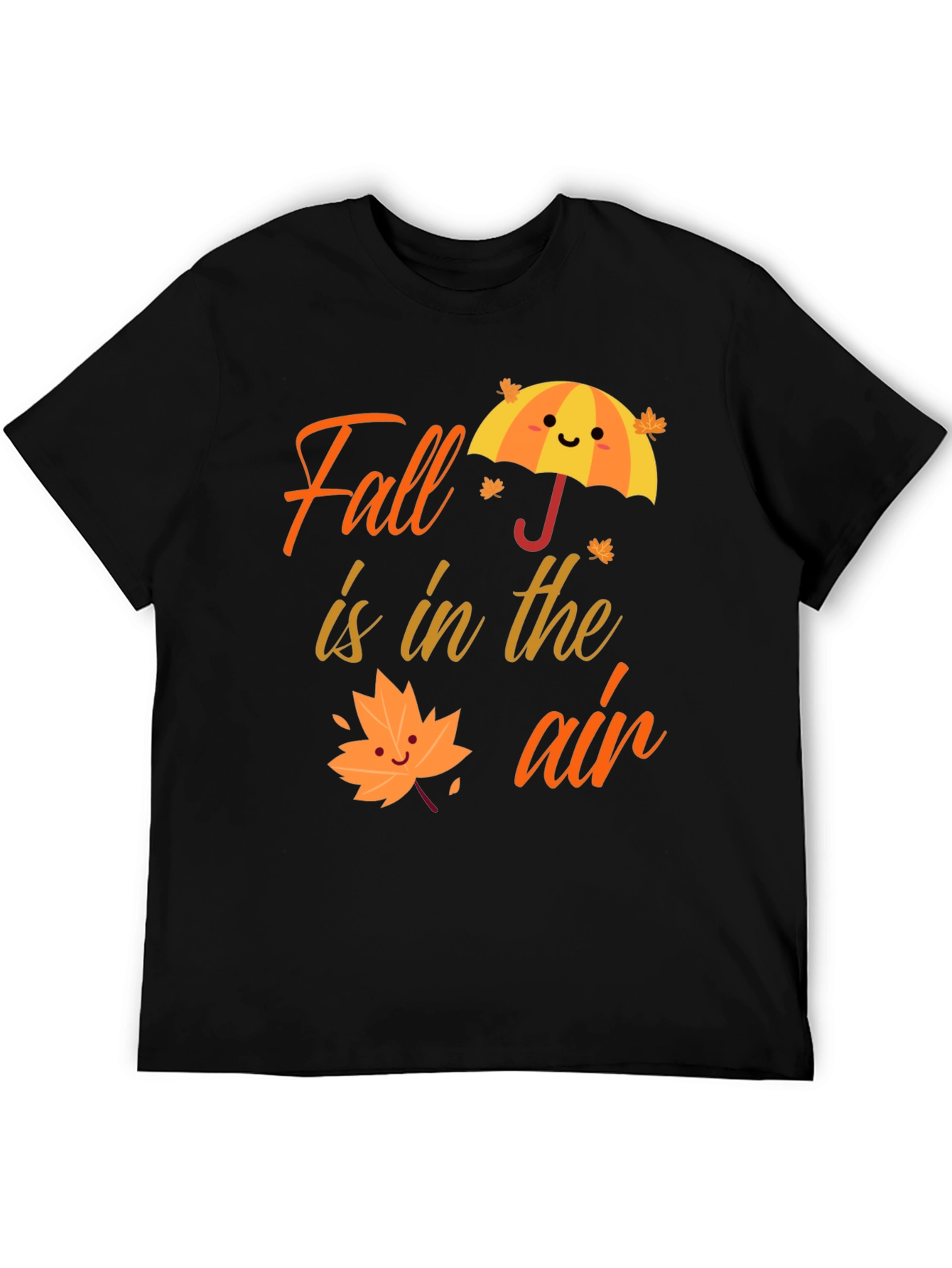 Black Fall is in the Air Graphic T-Shirt view 5