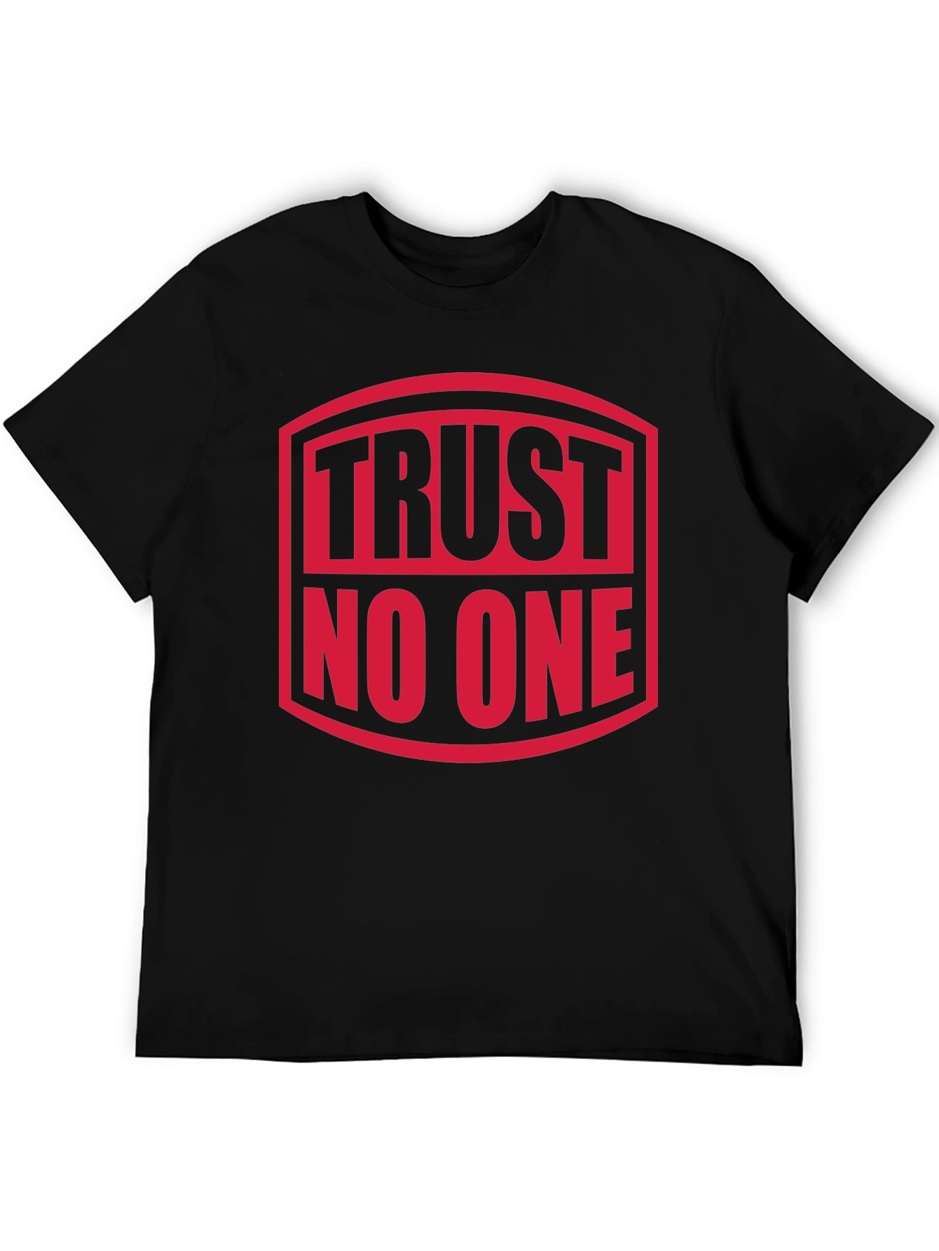 Black Trust No One Graphic Tee - Black view 5