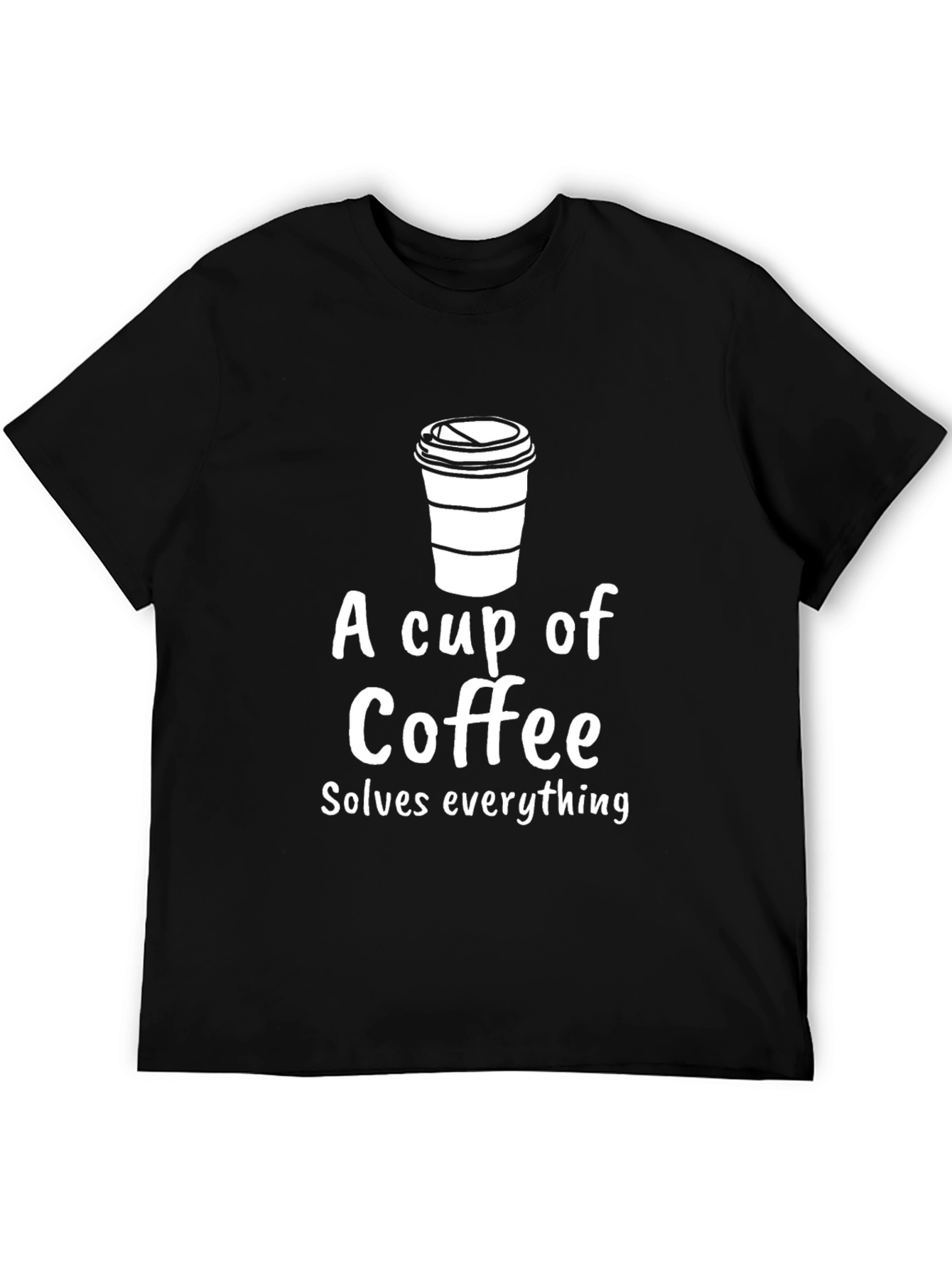 Black Coffee Solves Everything Graphic Tee view 5