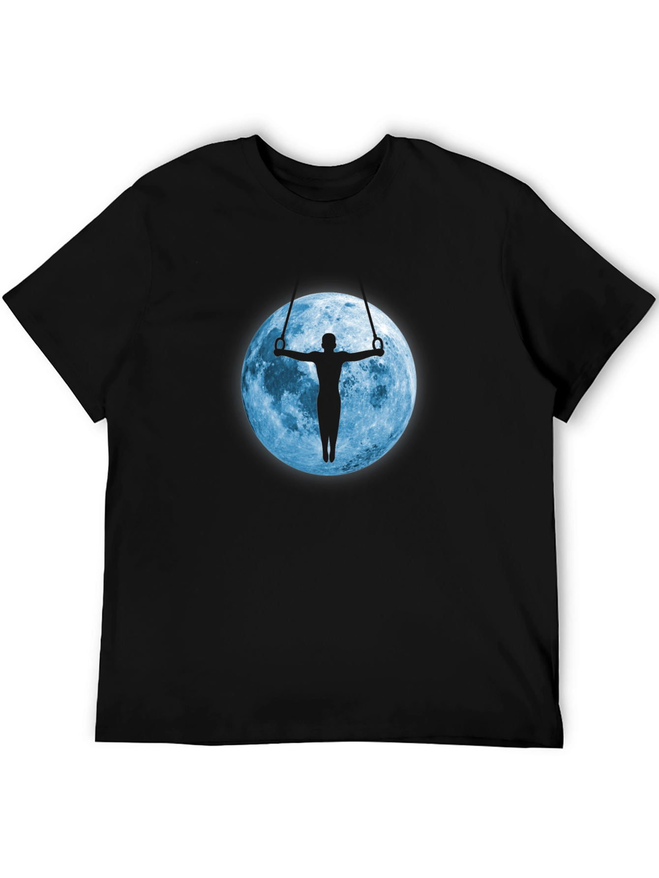 Black Gymnast Moon T-Shirt - Artistic Gymnastics Apparel view 5