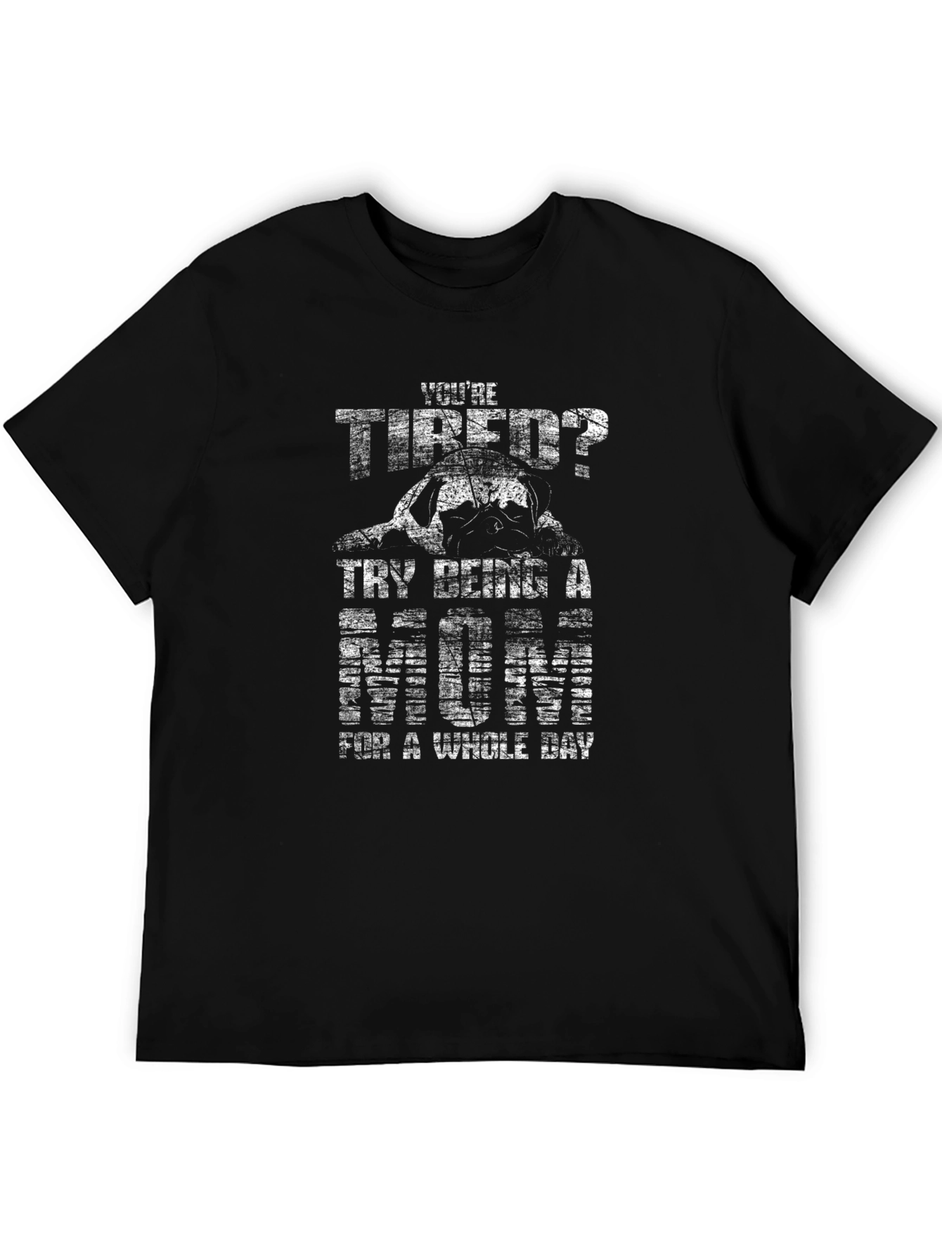 Black Tired? Try Being a Twin Mom T-Shirt view 5