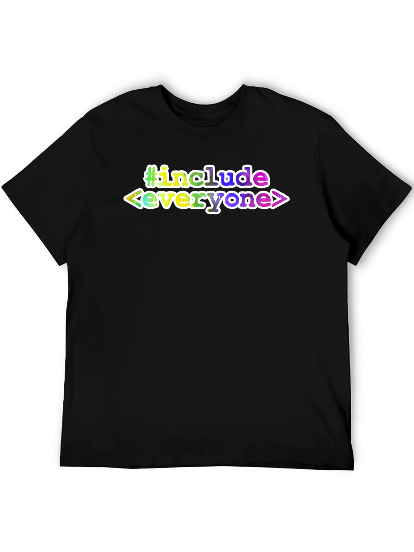 Black #include Everyone T-Shirt - Black Tee view 5