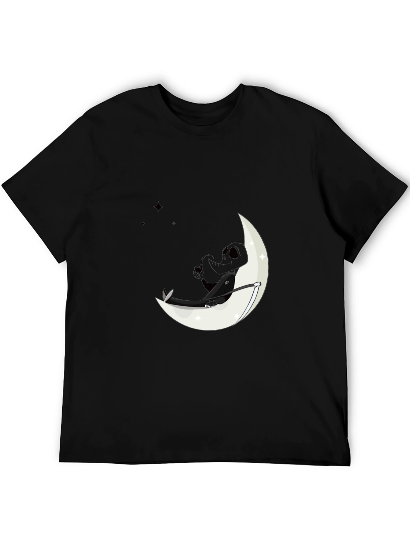 Black Moon Dreamer Graphic Tee - Black Cotton Comfort view 5