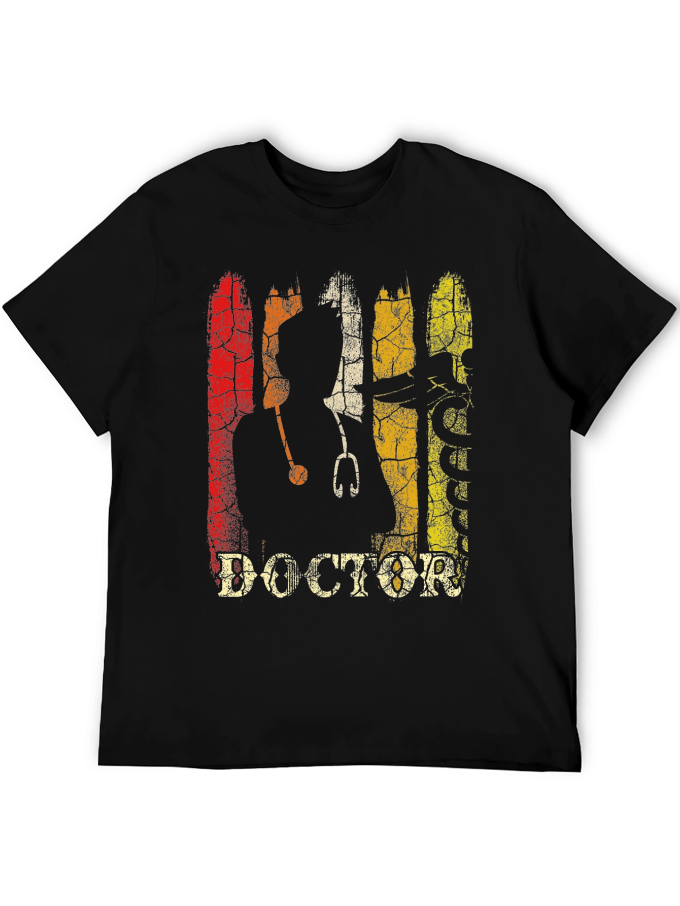 Black Vintage Doctor Graphic T-Shirt - Medical Professional Apparel view 5