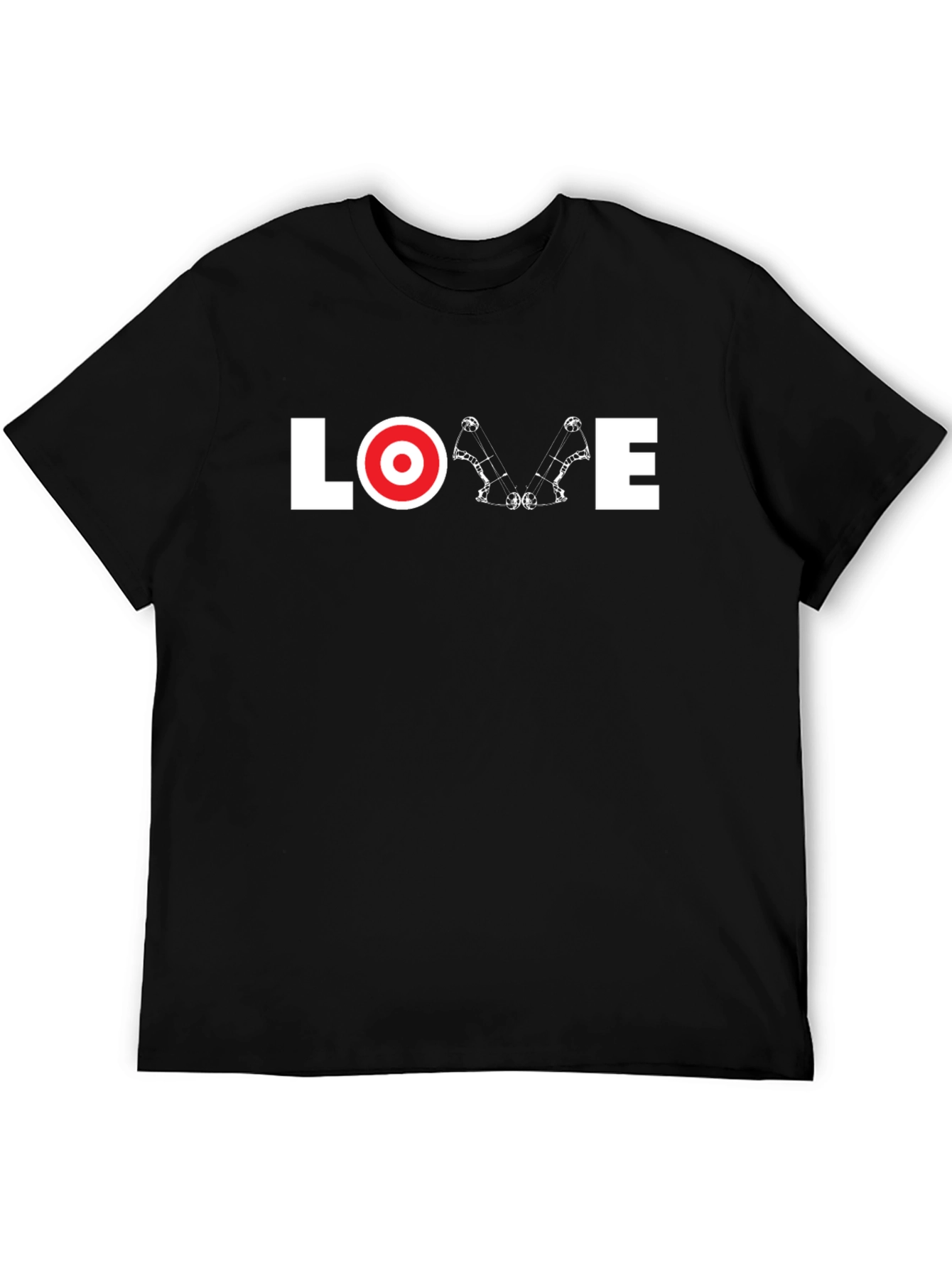 Black Love Archery T-Shirt - Black Graphic Tee view 5