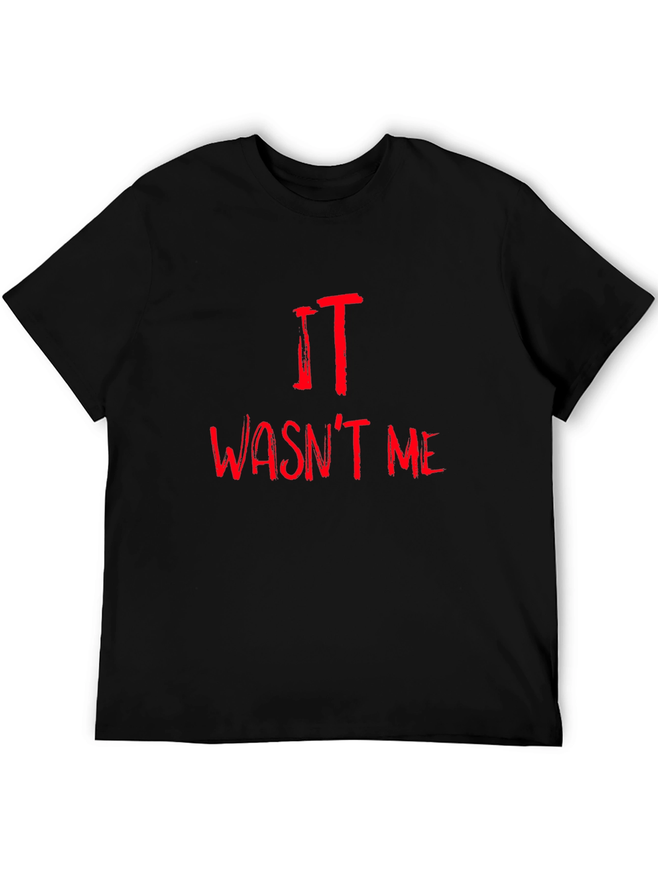 Black IT Wasn't Me Graphic T-Shirt - Horror Movie Tee view 5