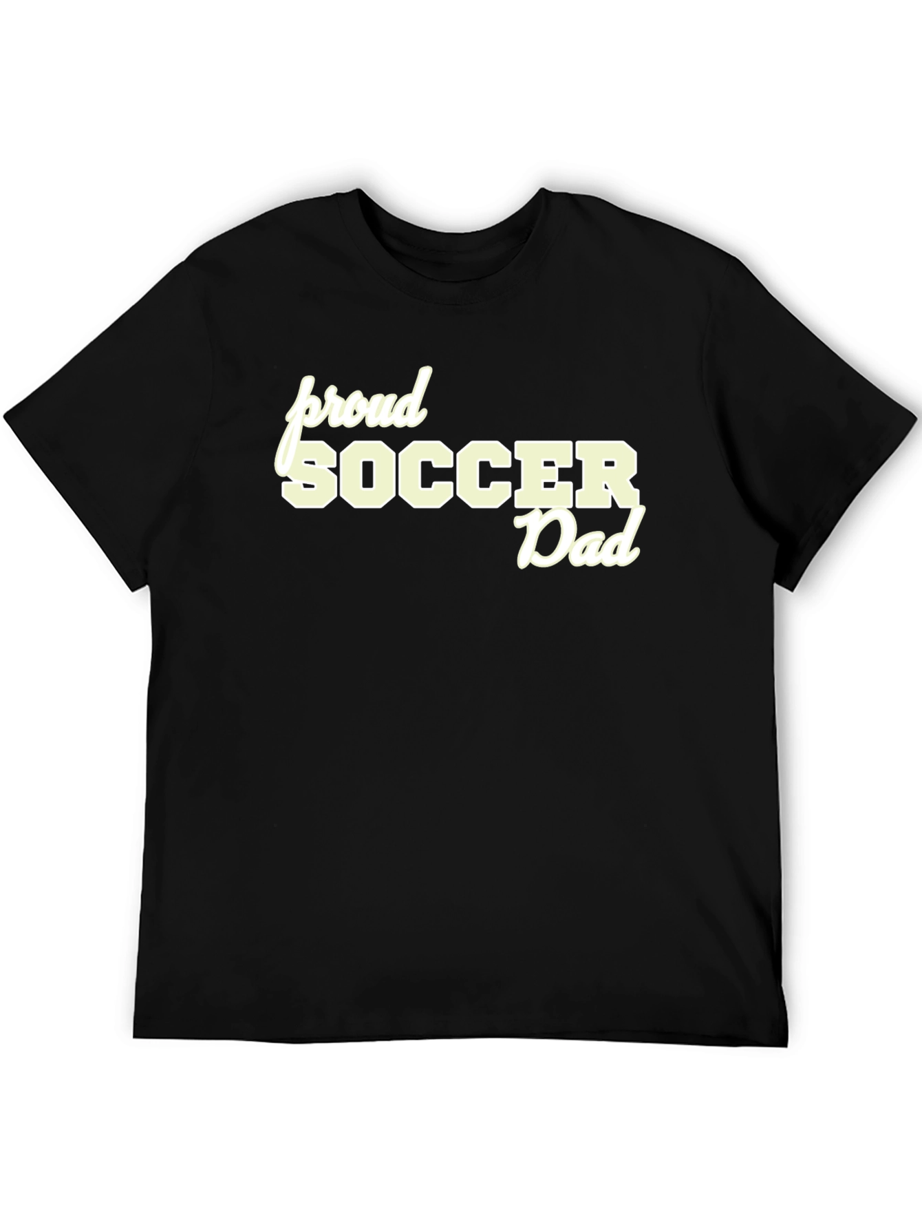 Proud Soccer Dad Black T-Shirt - 5