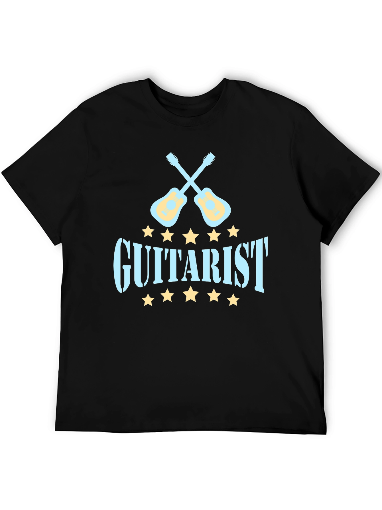 Black Guitarist Tee - Cool Music Lover T-Shirt view 5