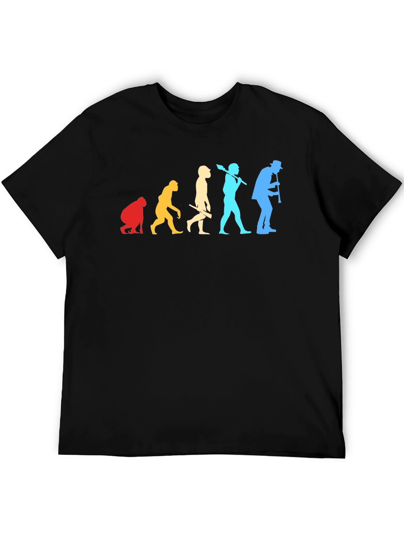 Black Evolution of Music T-Shirt view 5
