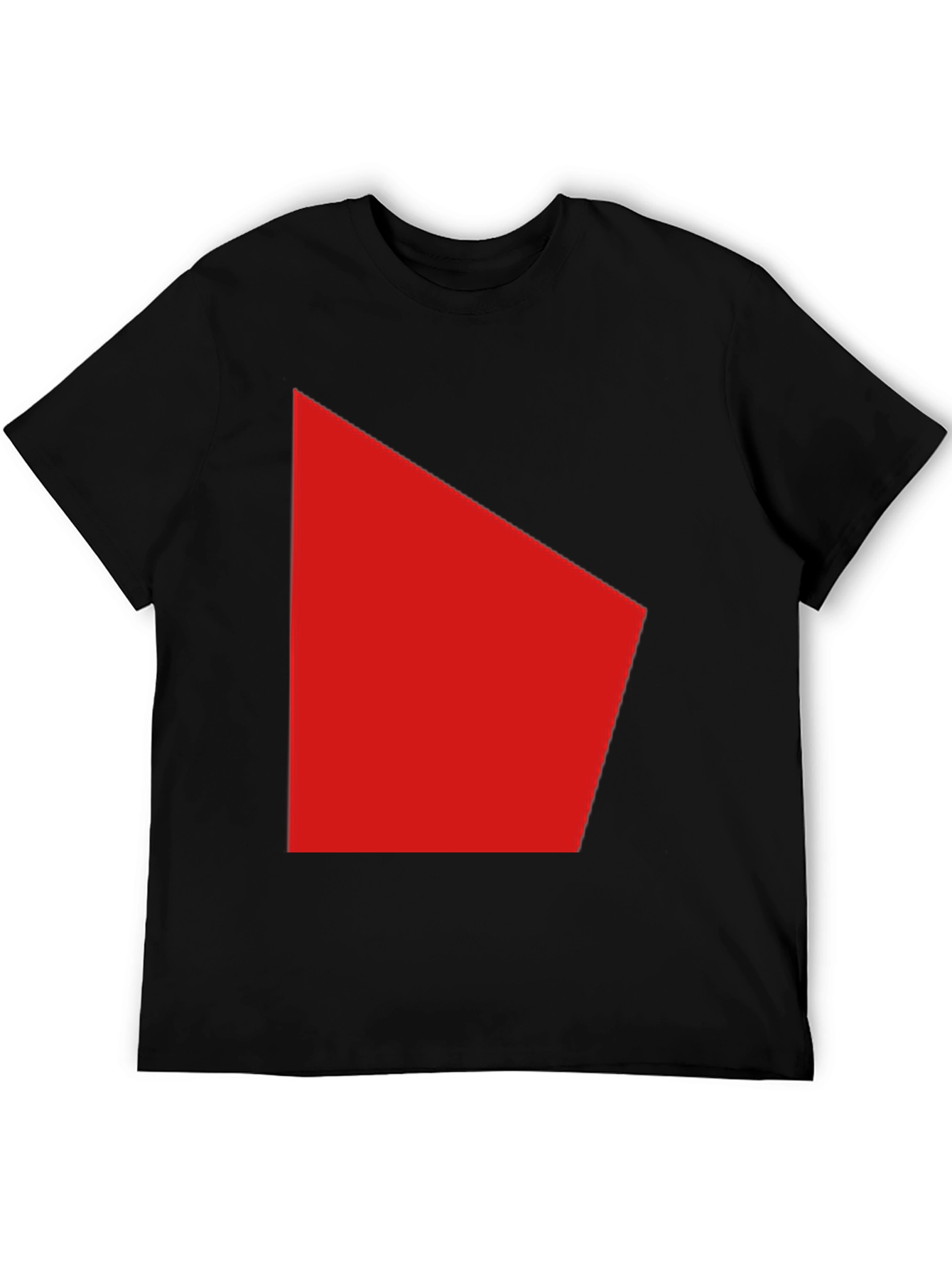 Black Modern Red Graphic Black T-Shirt view 5
