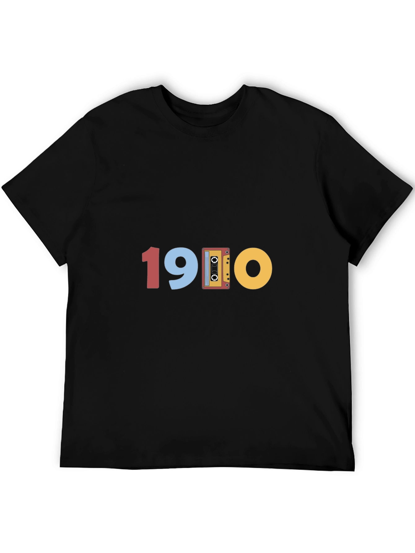 Black Retro 1980s Cassette Tape Graphic T-Shirt view 5