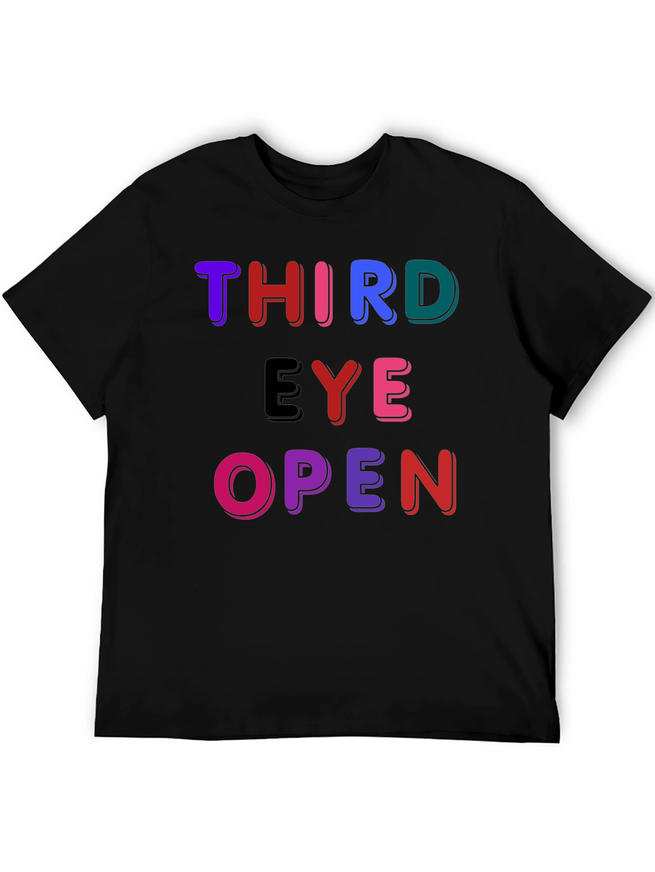 Black Third Eye Open Graphic Tee - Unisex Black T-Shirt view 5